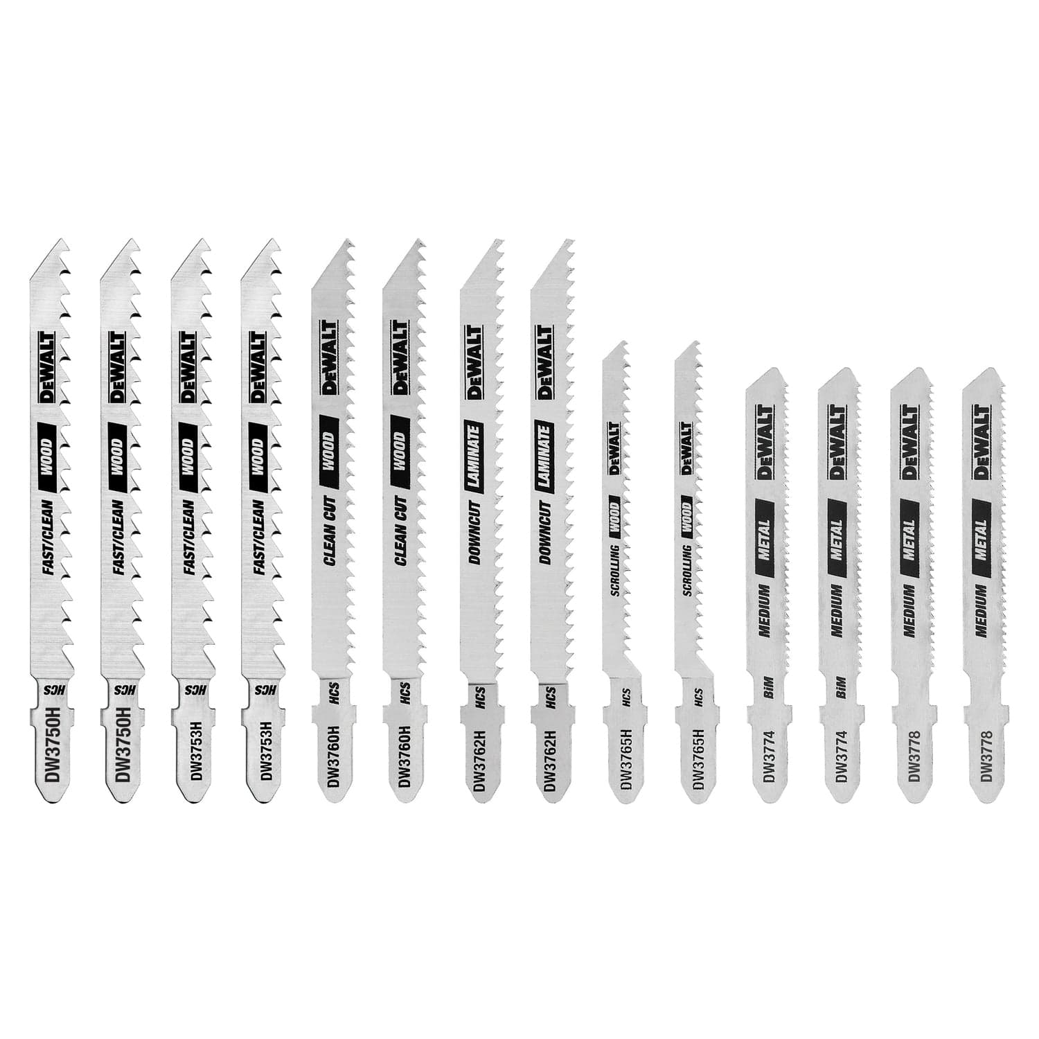 Dewalt 14-Piece T-Shank Jig Saw Blade Set with Case, DW3742C