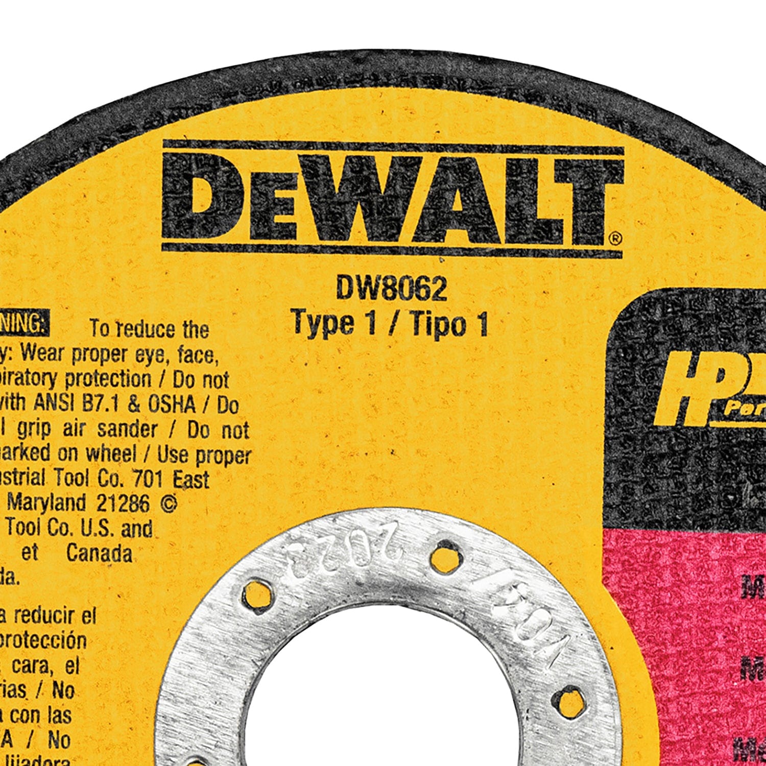 Dewalt High Performance 4-1/2-In. Aluminum-Oxide Abrasive Chop Cutting Wheel, 5 Count, DW8062B5
