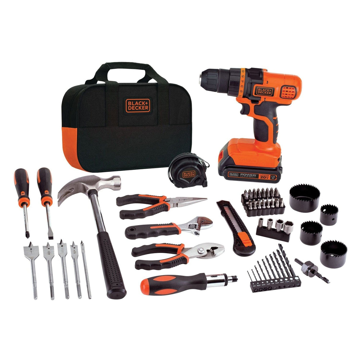 Black+Decker 20-Volt MAX* Lithium Drill/Driver & 68-Piece Project Kit