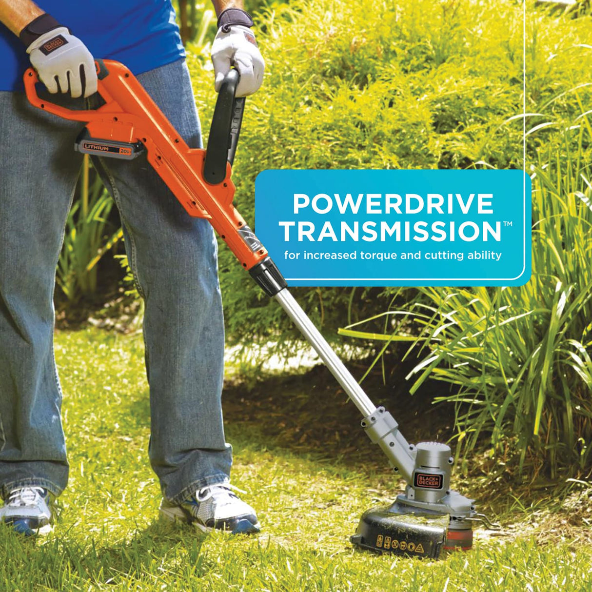 Black+Decker 20-Volt MAX* POWERCONNECT Cordless 2-in-1 String Trimmer and Edger with Battery and Charger, LST300