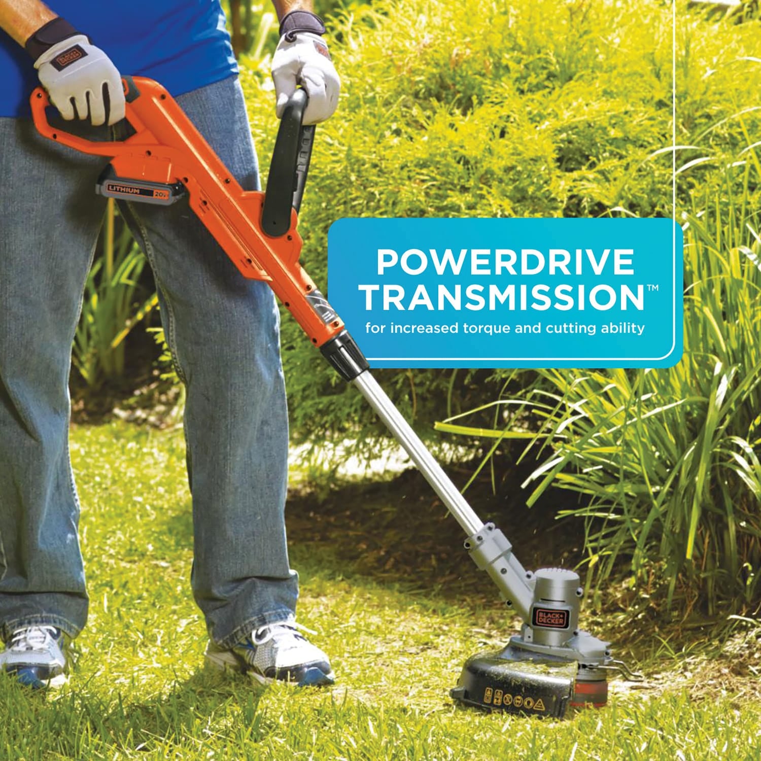 Black+Decker 20-Volt MAX* POWERCONNECT Cordless 2-in-1 String Trimmer and Edger with Battery and Charger, LST300