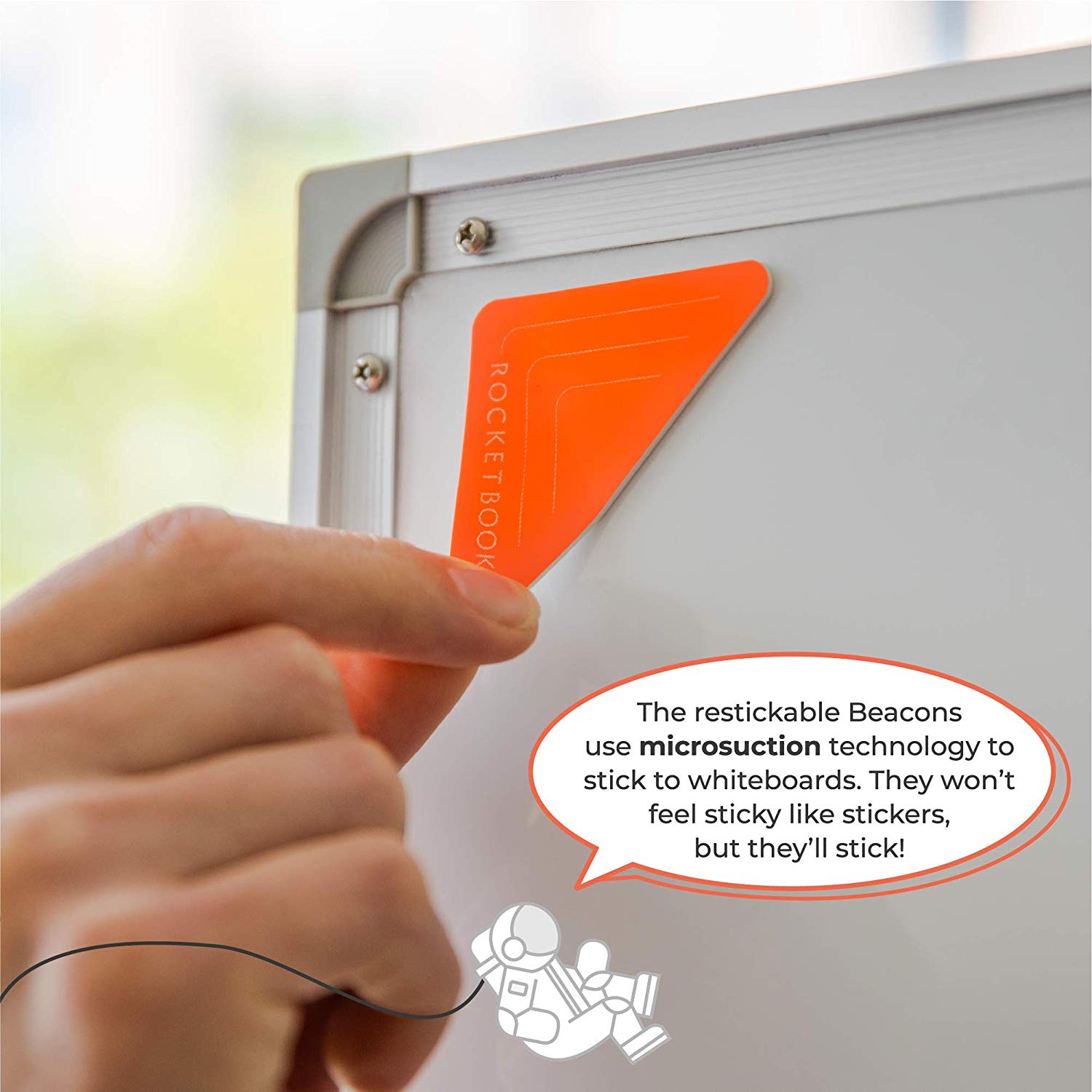 Rocketbook Beacons BEA-A4-K Reusable Stickers to Upload Your Whiteboard Notes