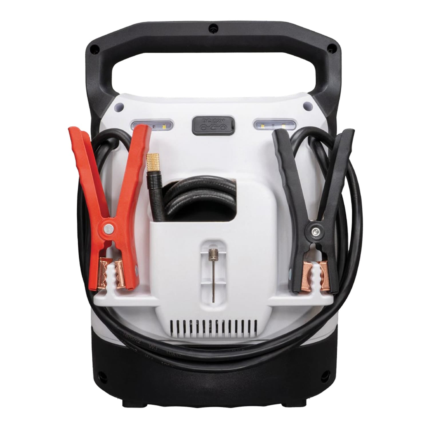 Vector Portable Car Jump Starter, 120-PSI Air Compressor, and USB Power Bank with 1400-Amp Peak for V8 Cars/Trucks, AC Outlet, Clamps, LED, VECJ14C