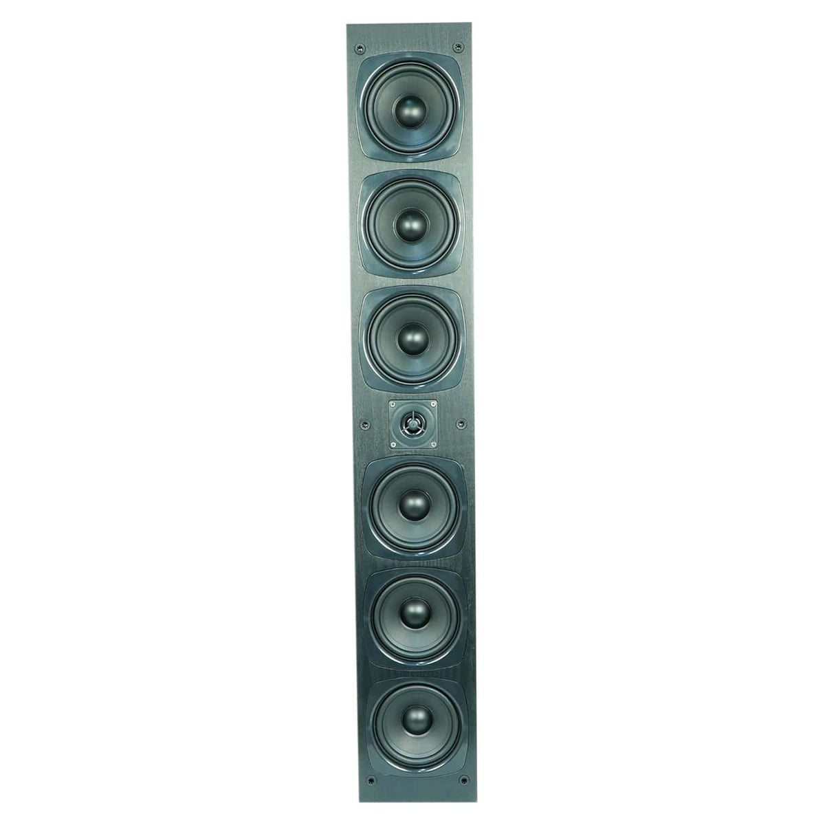 BIC America RtR Elite OWT65 4.5-In. 100-Watt On-Wall Tower Speaker for 65-In. TVs, with 2 Polypropylene Woofers, Tweeter, 4 Bass Radiators, 8 Ohms