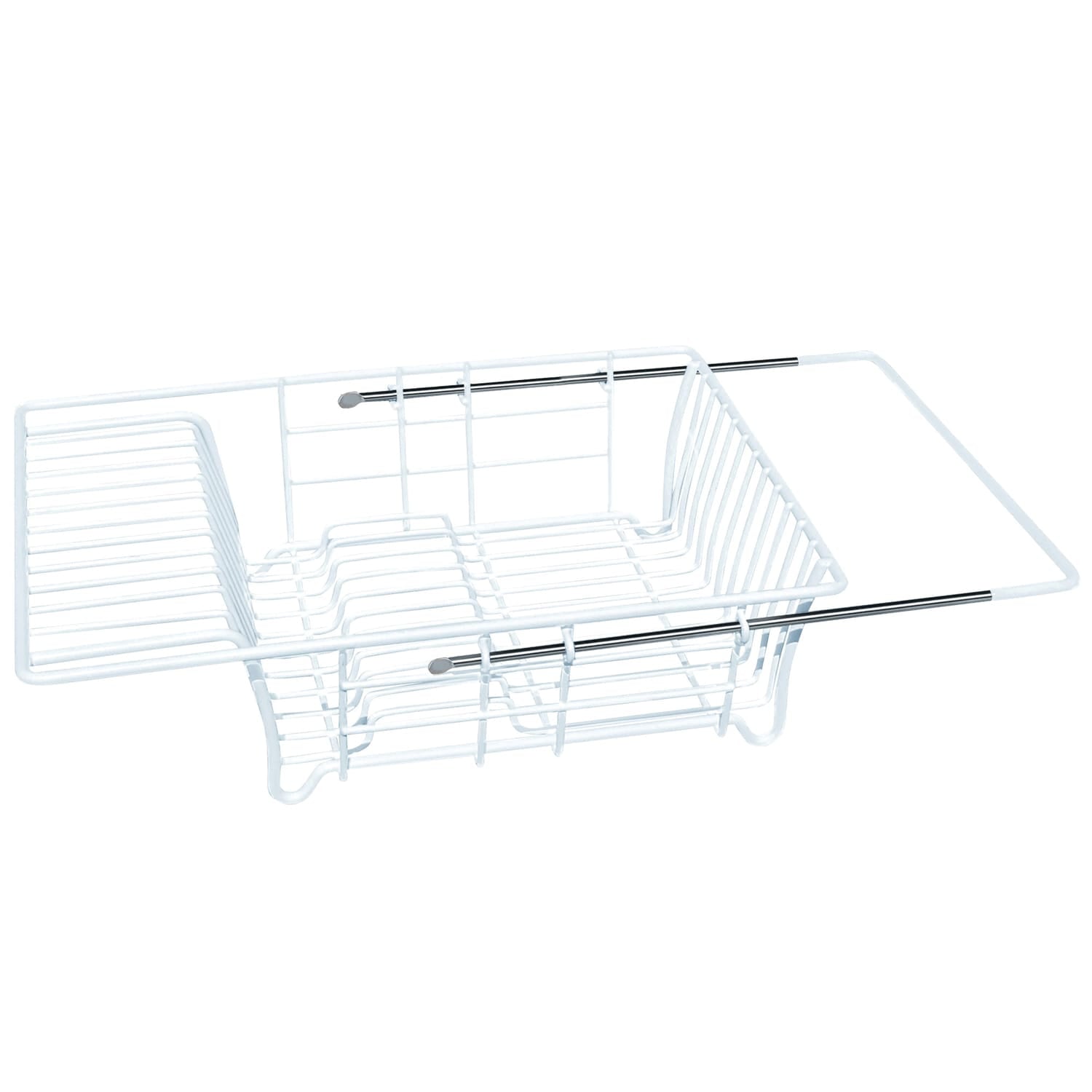 Better Houseware White Adjustable Over-the-Sink Dish Drainer