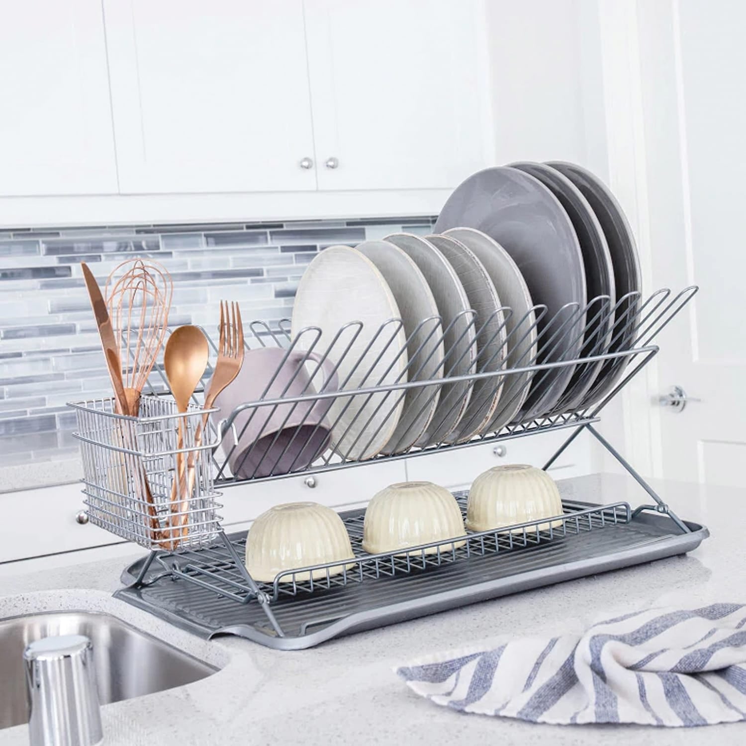 Better Houseware Dish Drain Board, Metallic