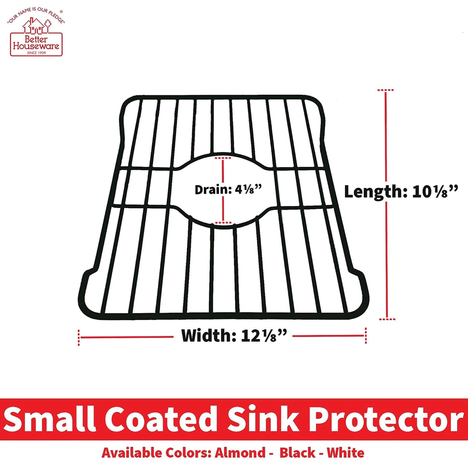 Better Houseware Small Sink Protector, Black