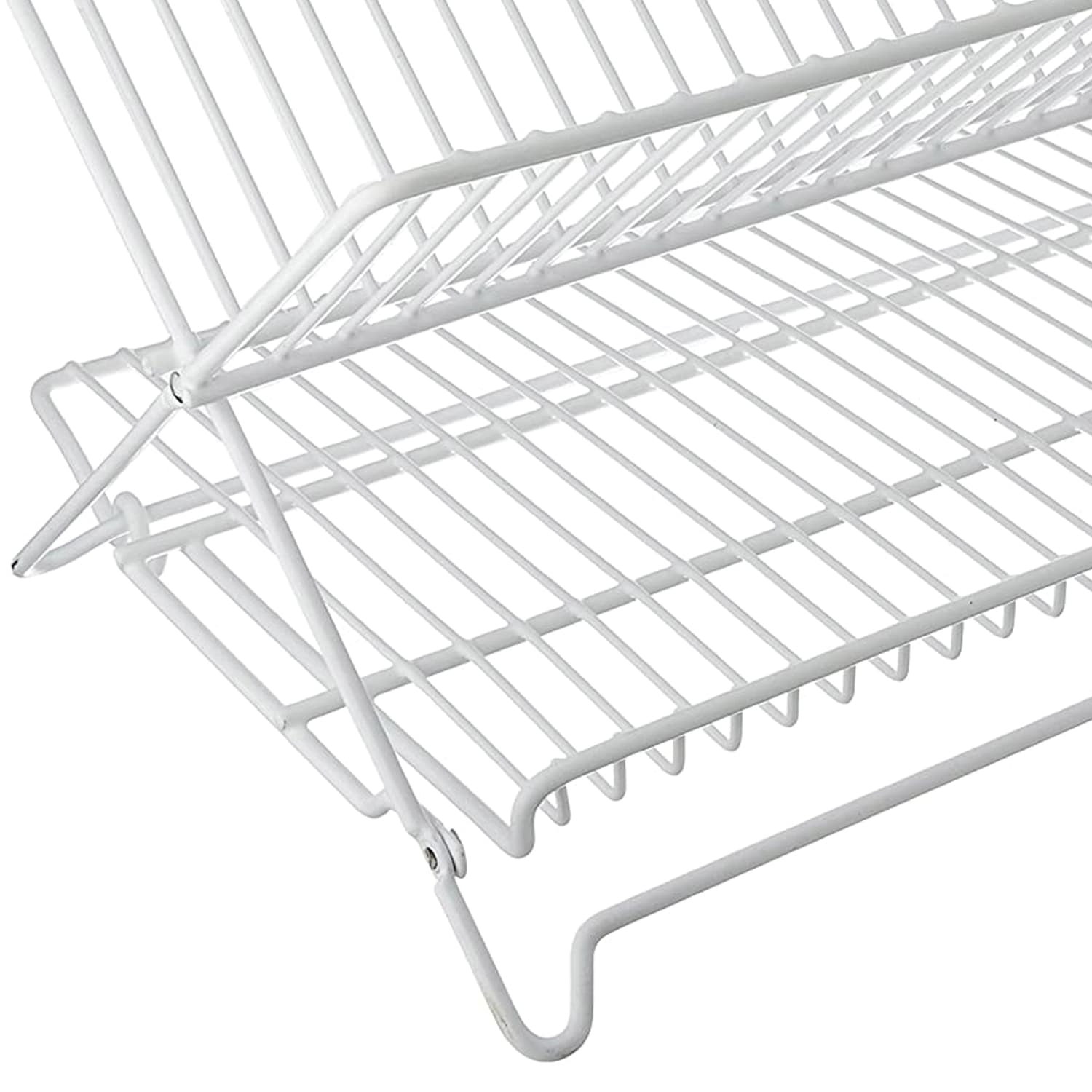Better Houseware Folding Dish Rack, White