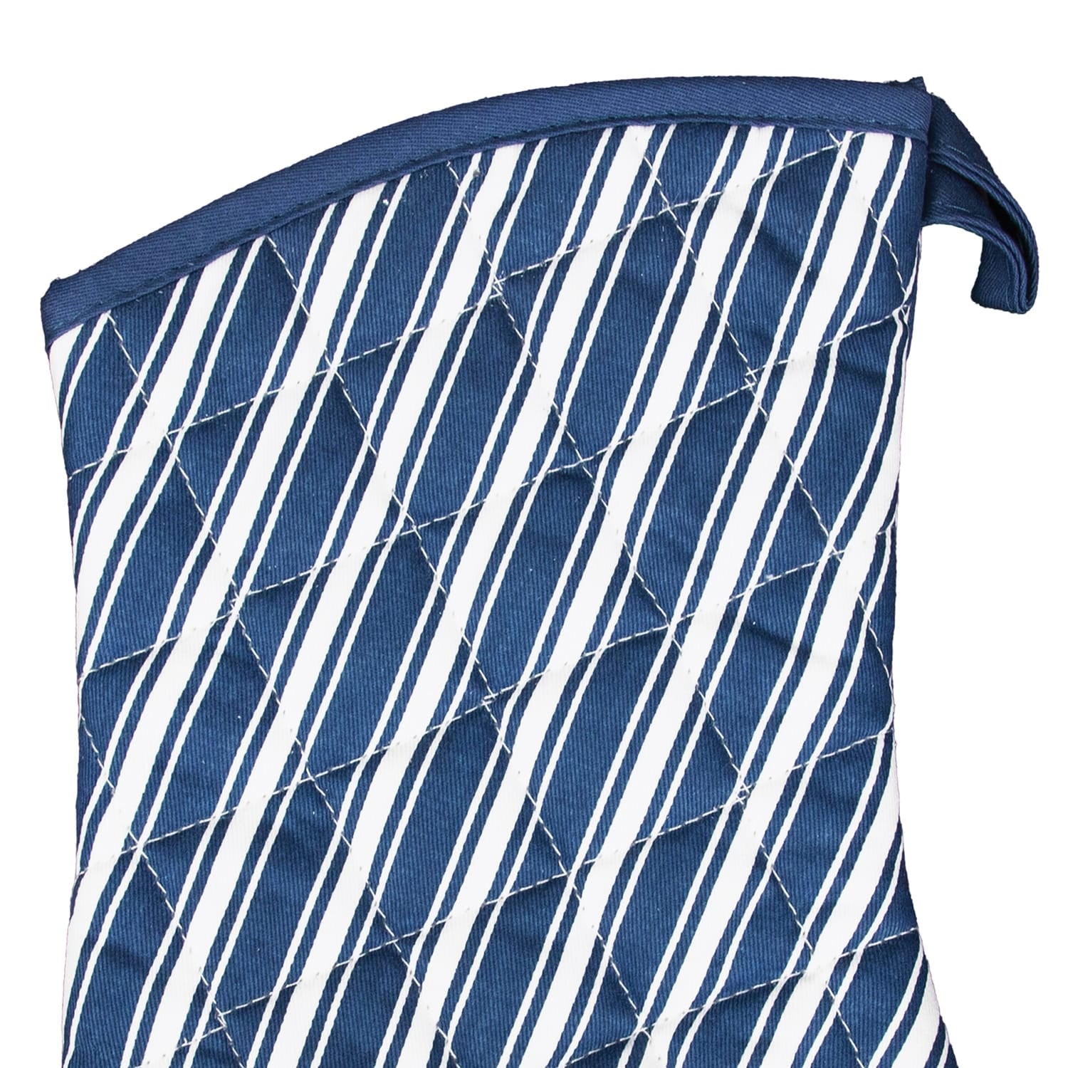Better Houseware Striped Oven Mitt, Blue
