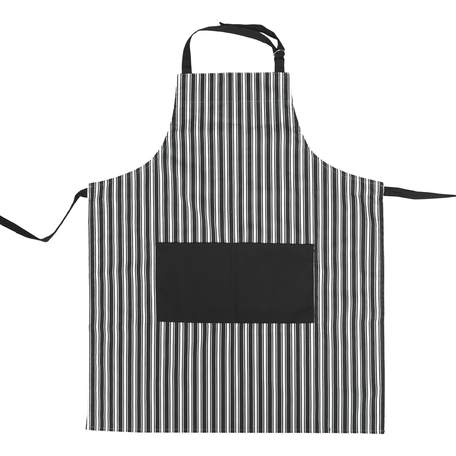 Better Houseware Adjustable Striped Apron, Black