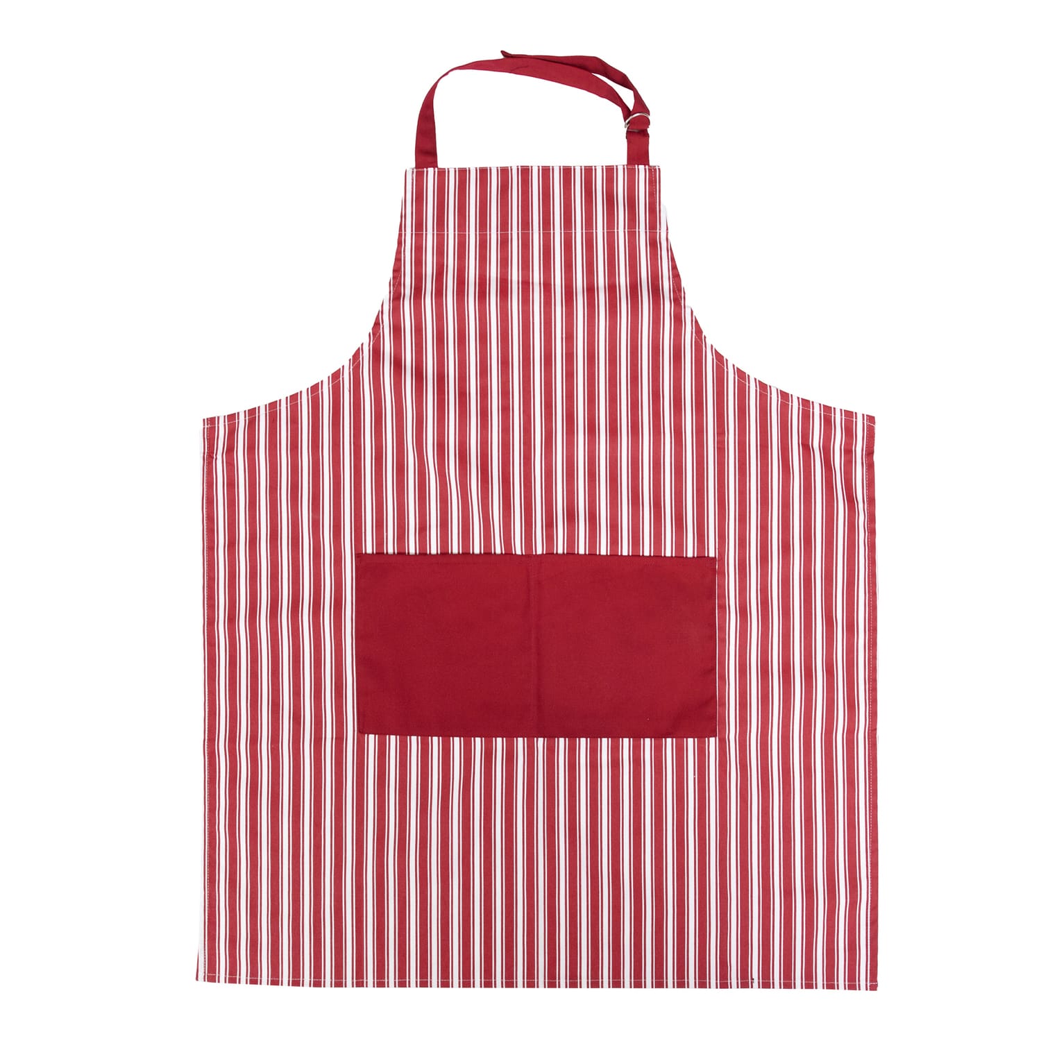 Better Houseware Adjustable Striped Apron, Red