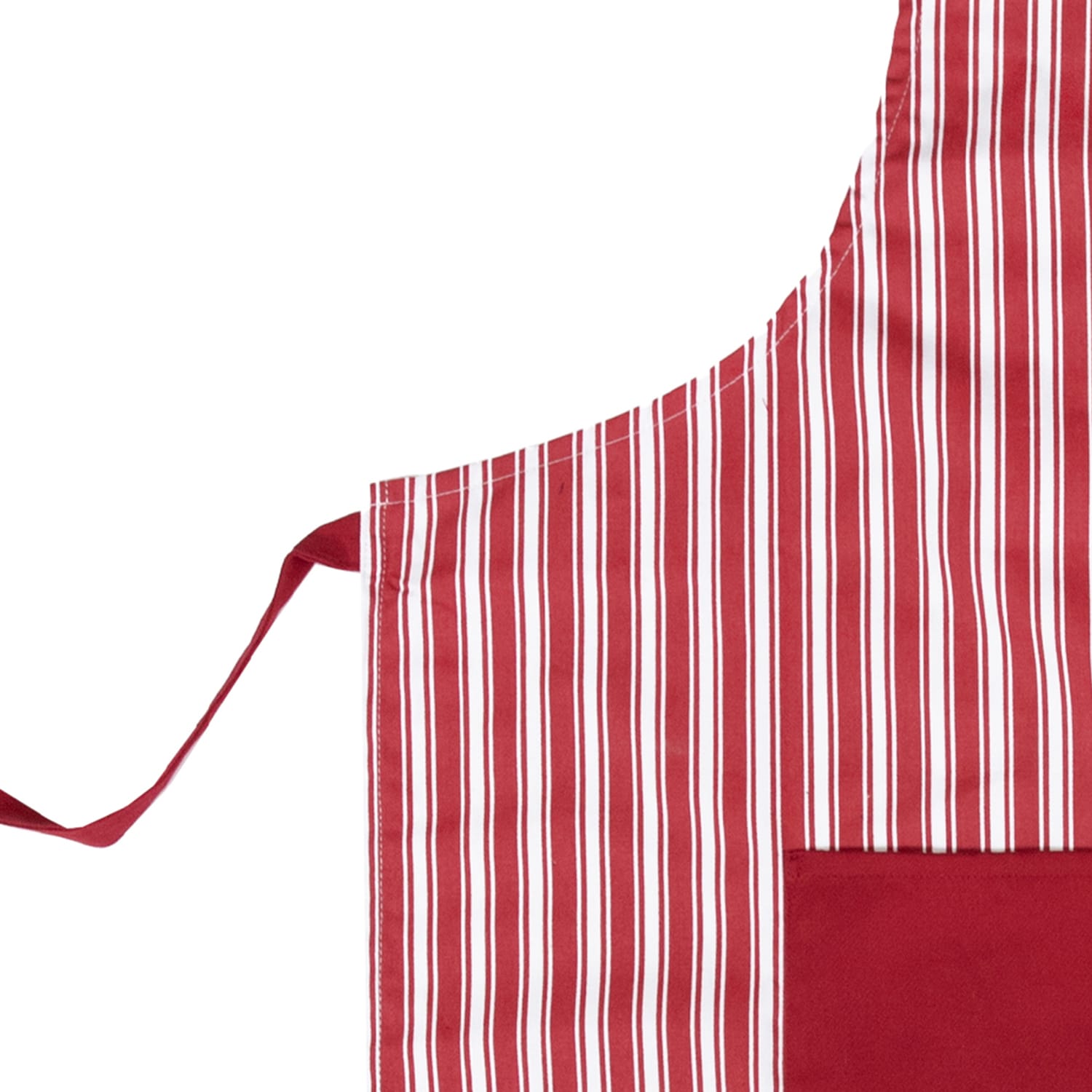 Better Houseware Adjustable Striped Apron, Red