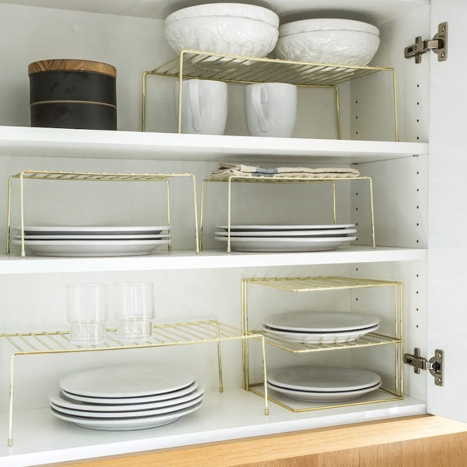 Better Houseware Storage Shelf, Medium, Brass