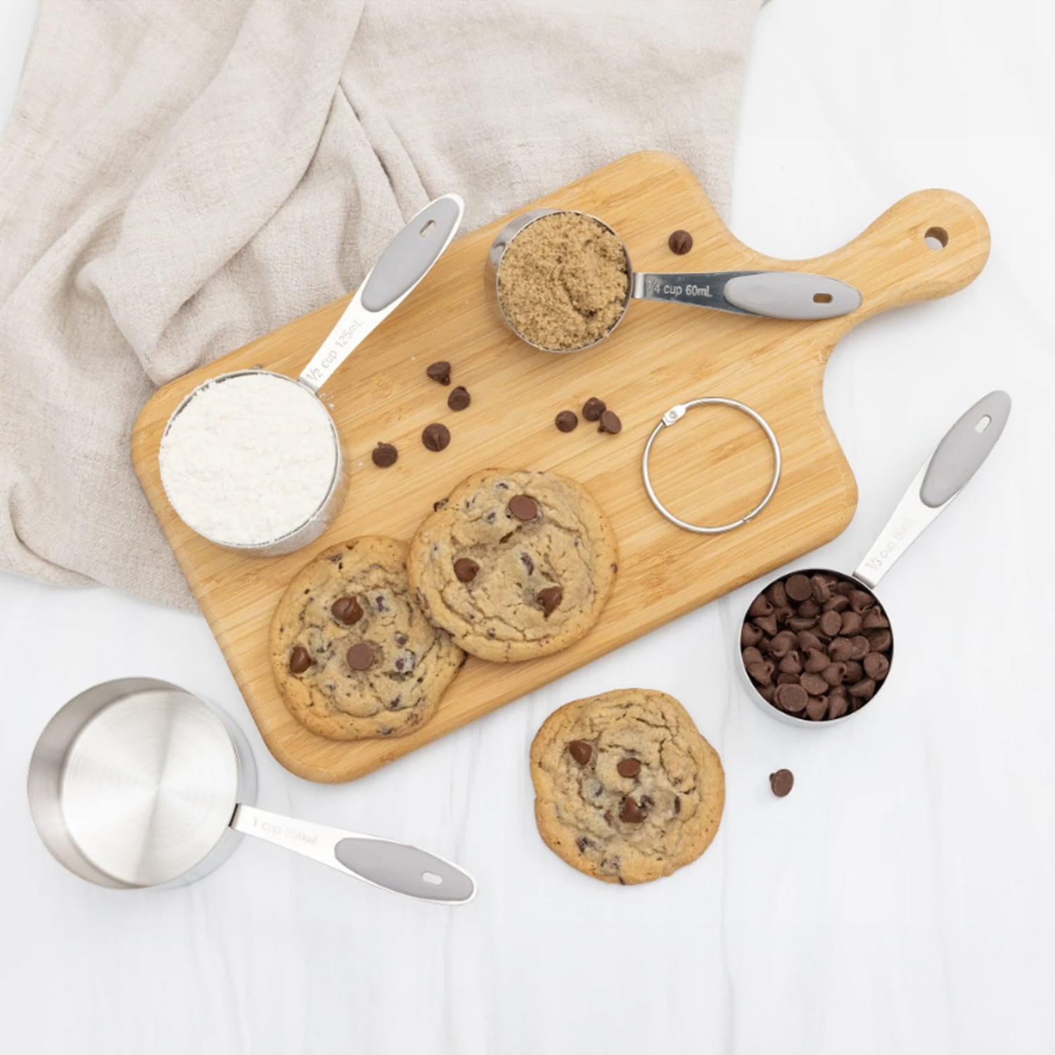 Better Houseware 4-Piece Stainless Steel Measuring Cup Set