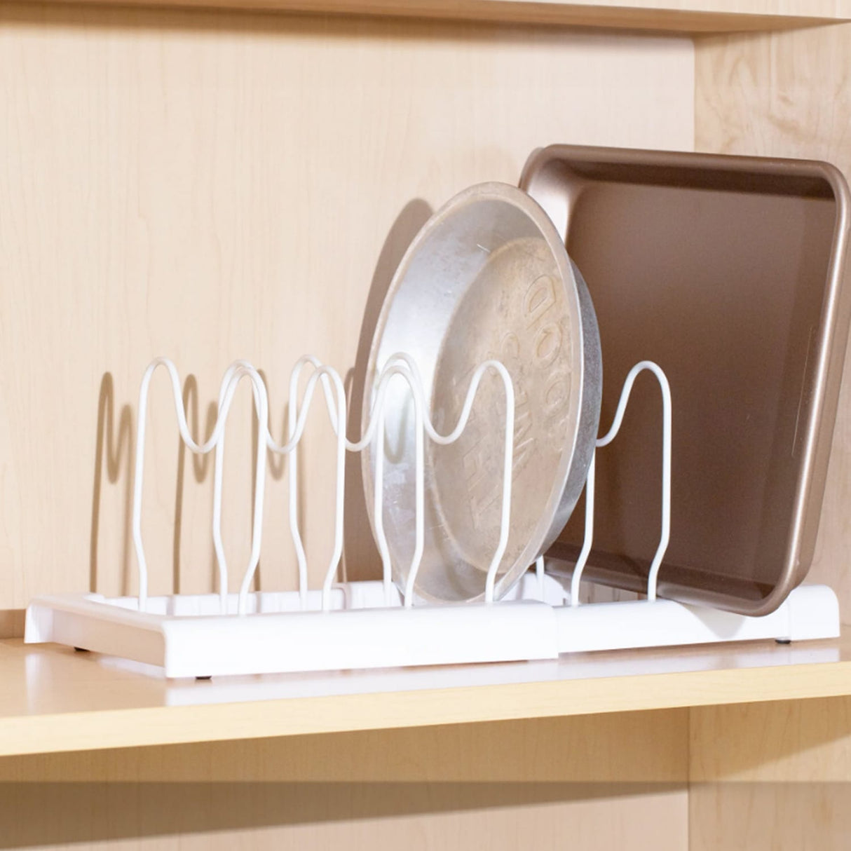 Better Houseware White-Coated-Steel Adjustable Cookware Rack