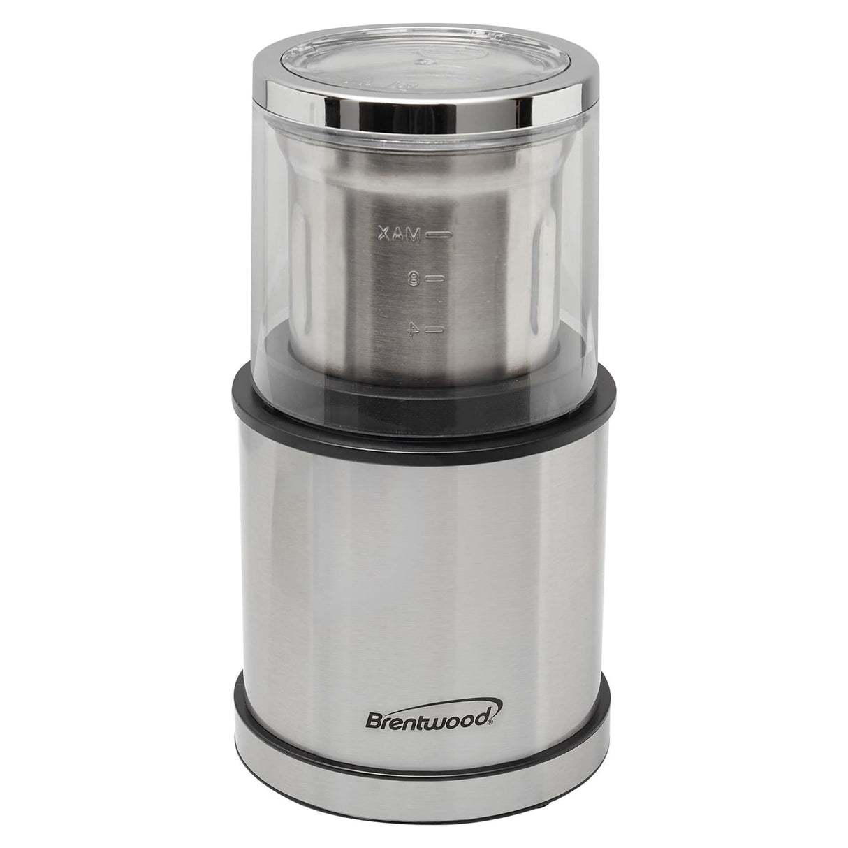 Brentwood 75-Gram Electric Stainless Steel Wet-and-Dry Coffee Bean, Herb, and Spice Grinder with 2 Removable Bowls, CG-162S