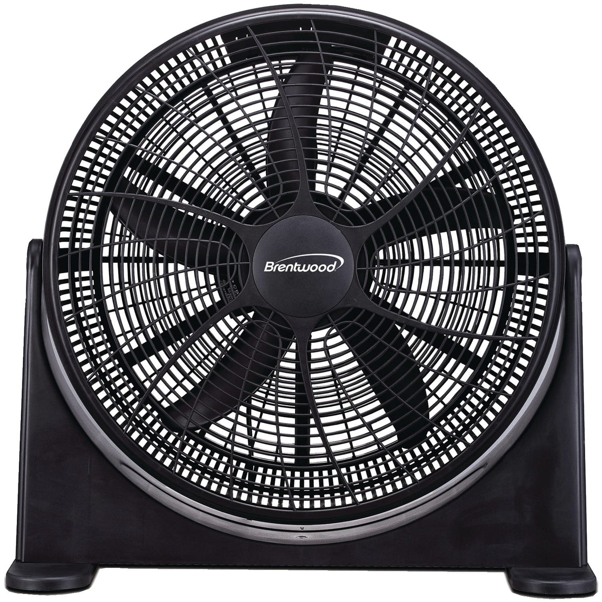 Brentwood 20-In. Portable High-Velocity Air-Circulator Floor Fan with 3 Speeds, 5 Blades, 90° Pivoting Head, 60-In. Cord