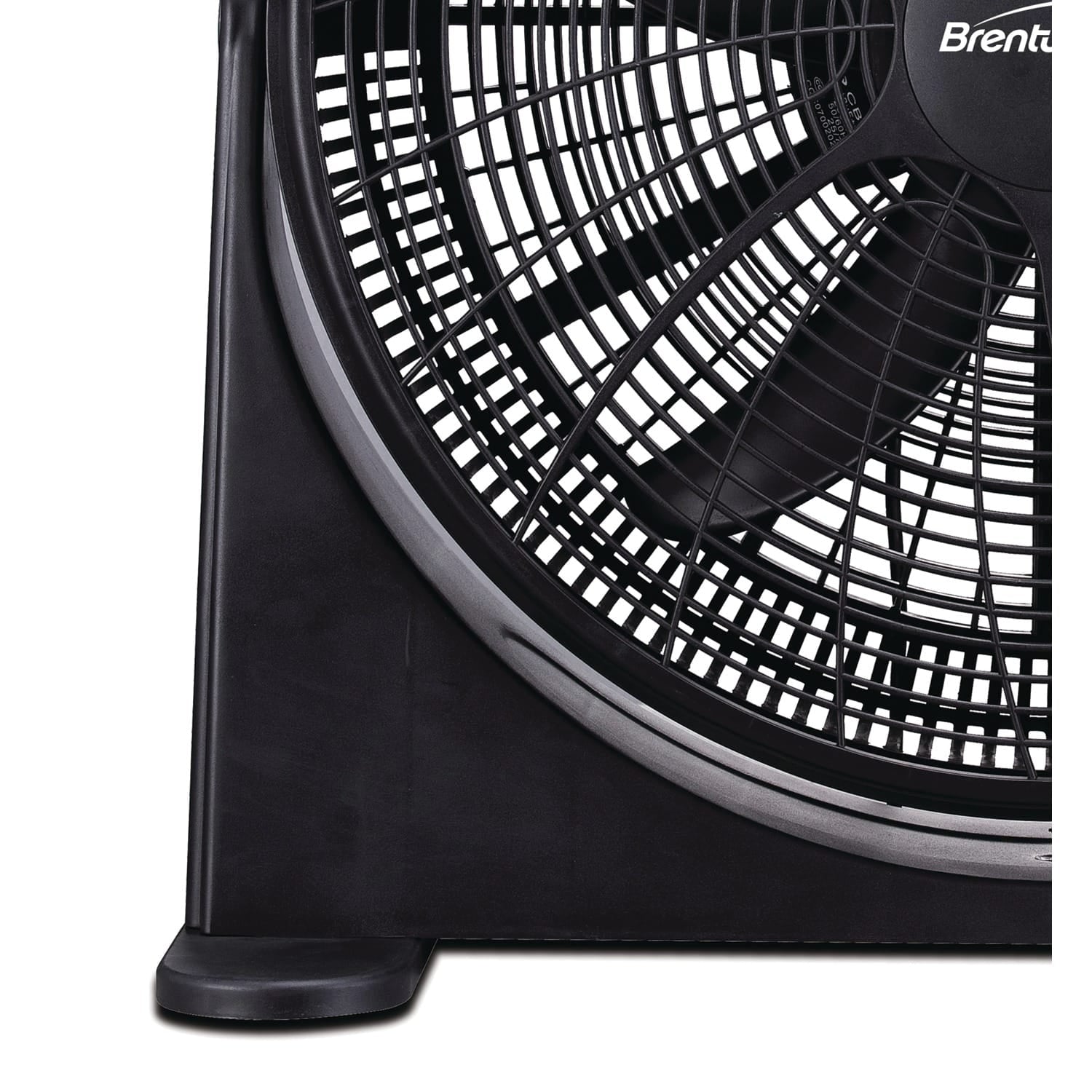Brentwood 20-In. Portable High-Velocity Air-Circulator Floor Fan with 3 Speeds, 5 Blades, 90° Pivoting Head, 60-In. Cord