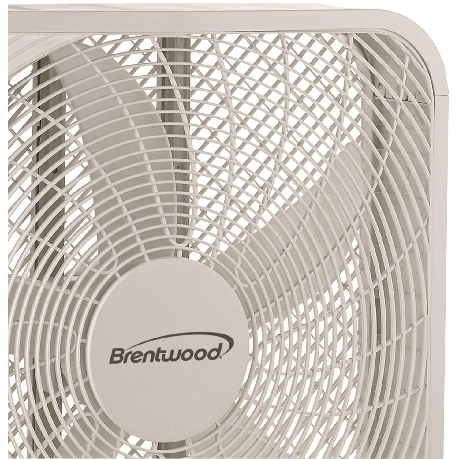 Brentwood 20-In. Portable Box Fan with 3 Speeds, 2294 CFM, 5 Blades, 60 Watts, Slim Design, 72-In. Cord