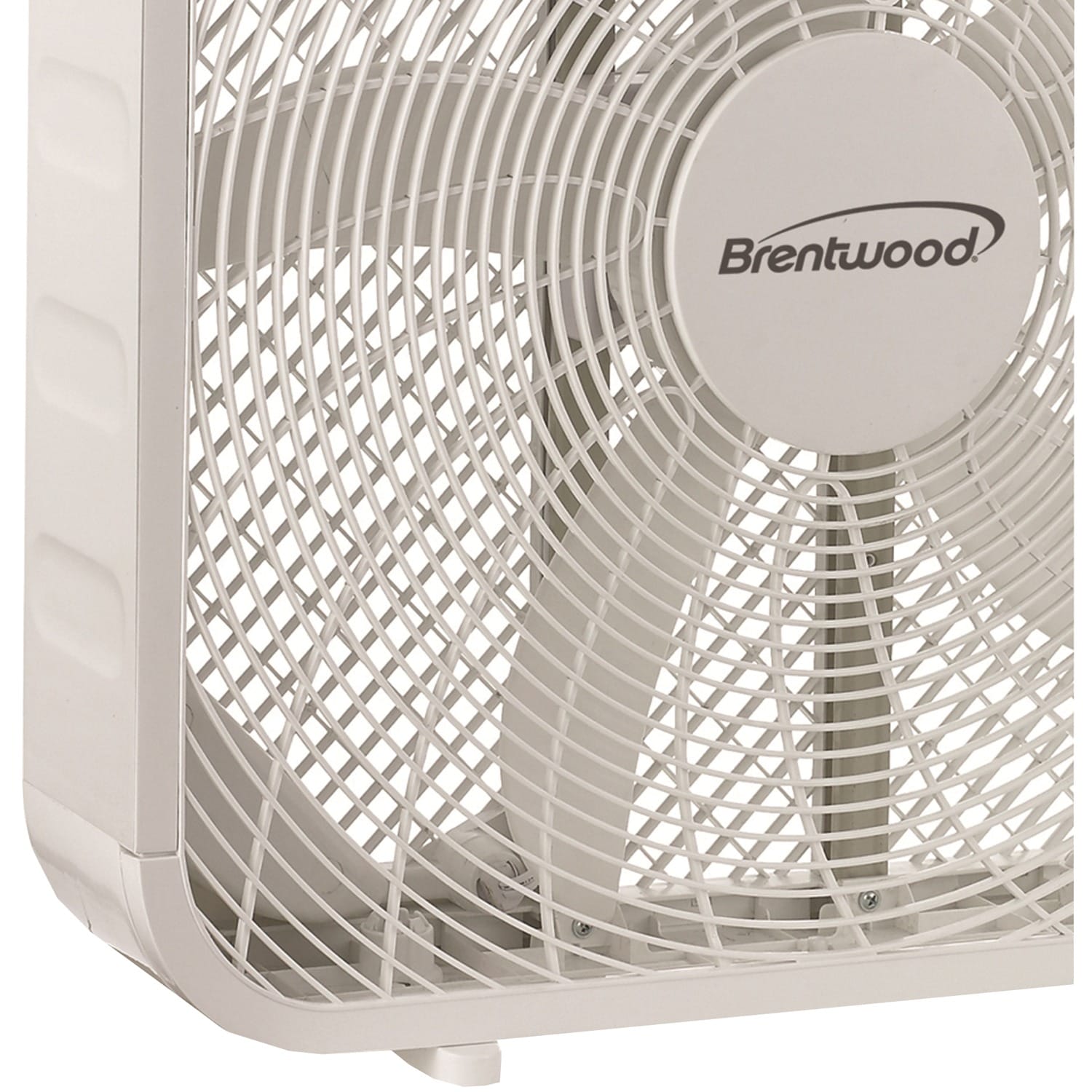 Brentwood 20-In. Portable Box Fan with 3 Speeds, 2294 CFM, 5 Blades, 60 Watts, Slim Design, 72-In. Cord