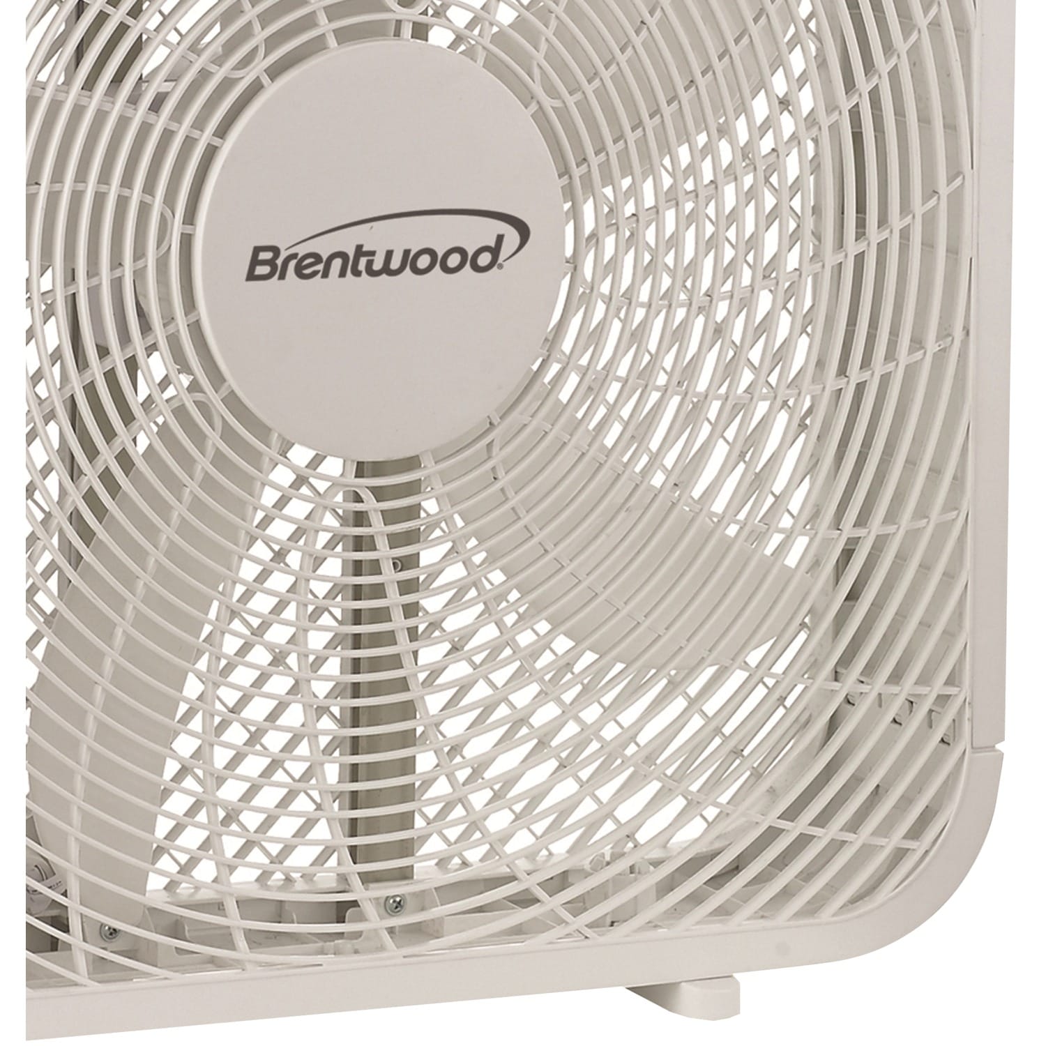 Brentwood 20-In. Portable Box Fan with 3 Speeds, 2294 CFM, 5 Blades, 60 Watts, Slim Design, 72-In. Cord