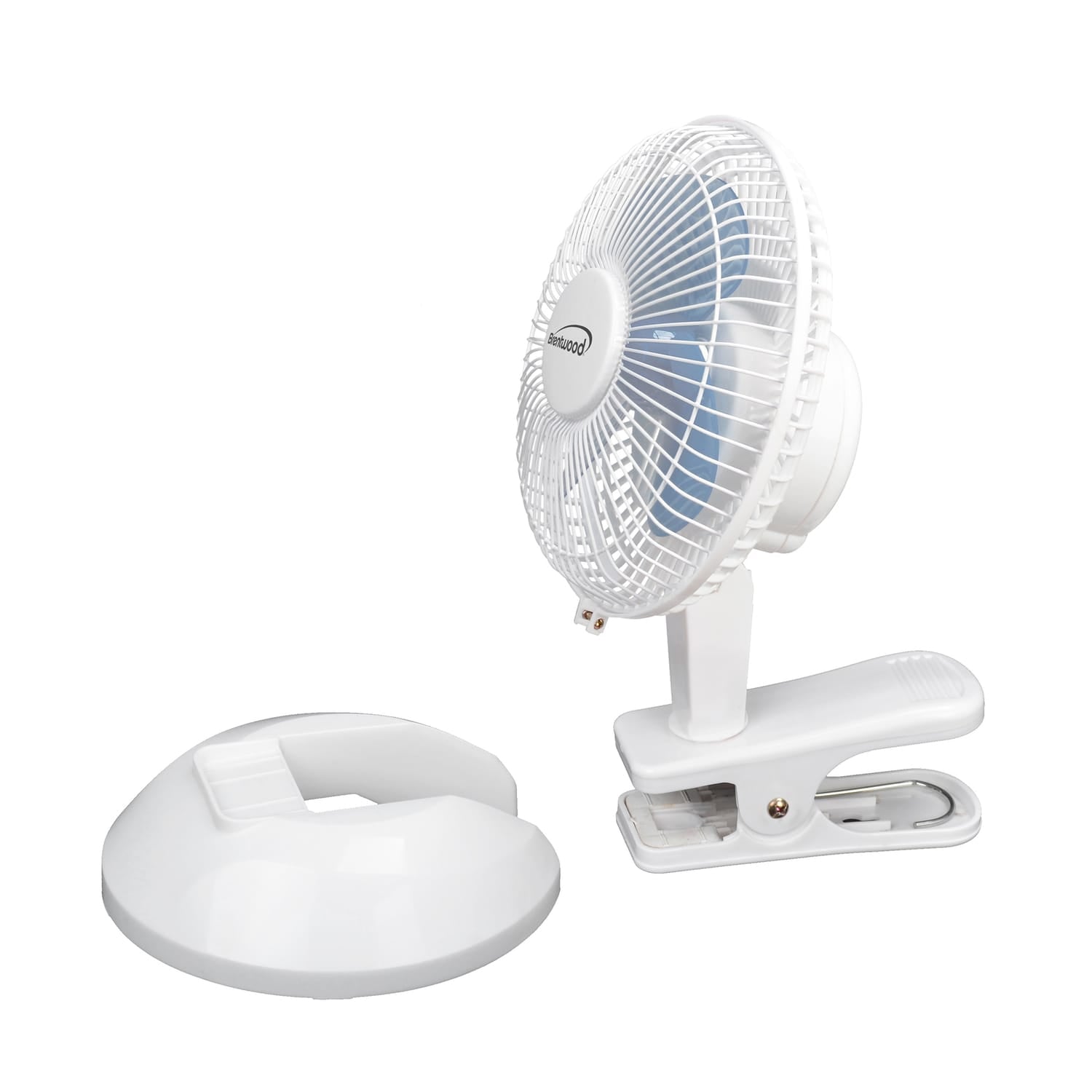 Brentwood 6-In. 2-Speed Convertible Clip-on Desk Fan