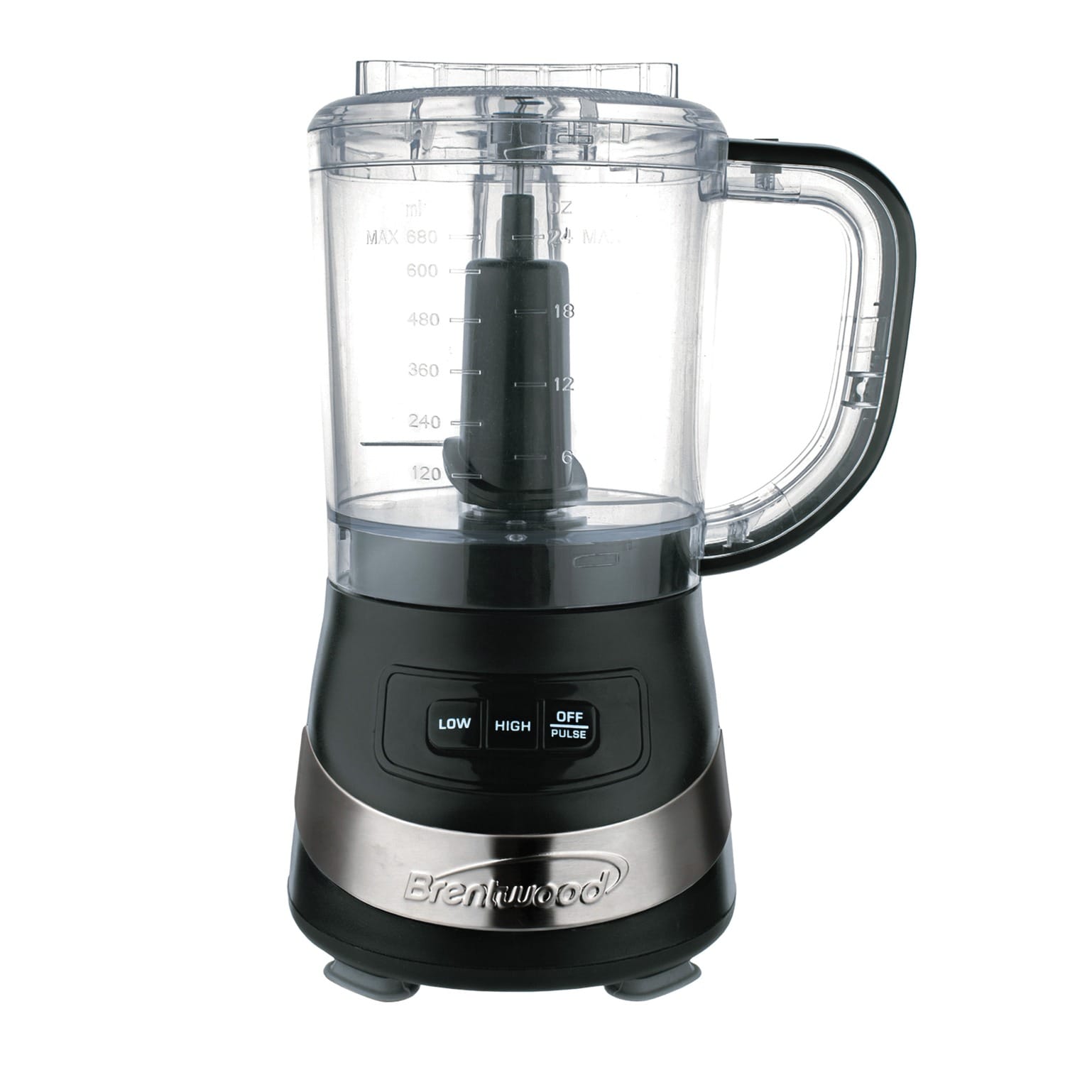 Brentwood 3-Cup Food Processor, Black