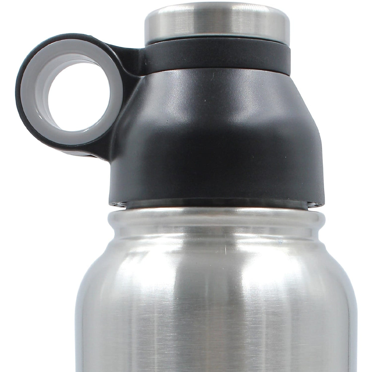 Brentwood Geojug Stainless Steel Vacuum-Insulated Water Bottle, 0.9 L, Black/Silver