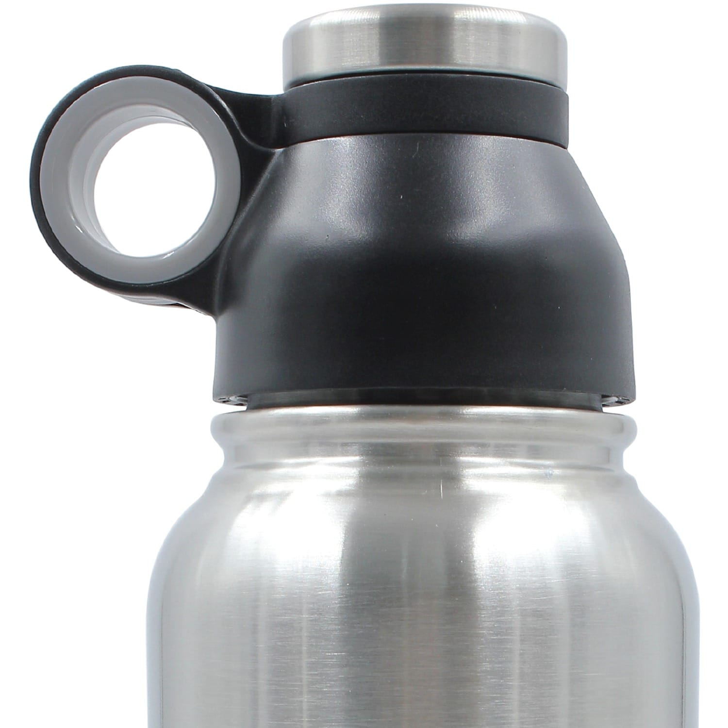 Brentwood Geojug Stainless Steel Vacuum-Insulated Water Bottle, 0.9 L, Black/Silver