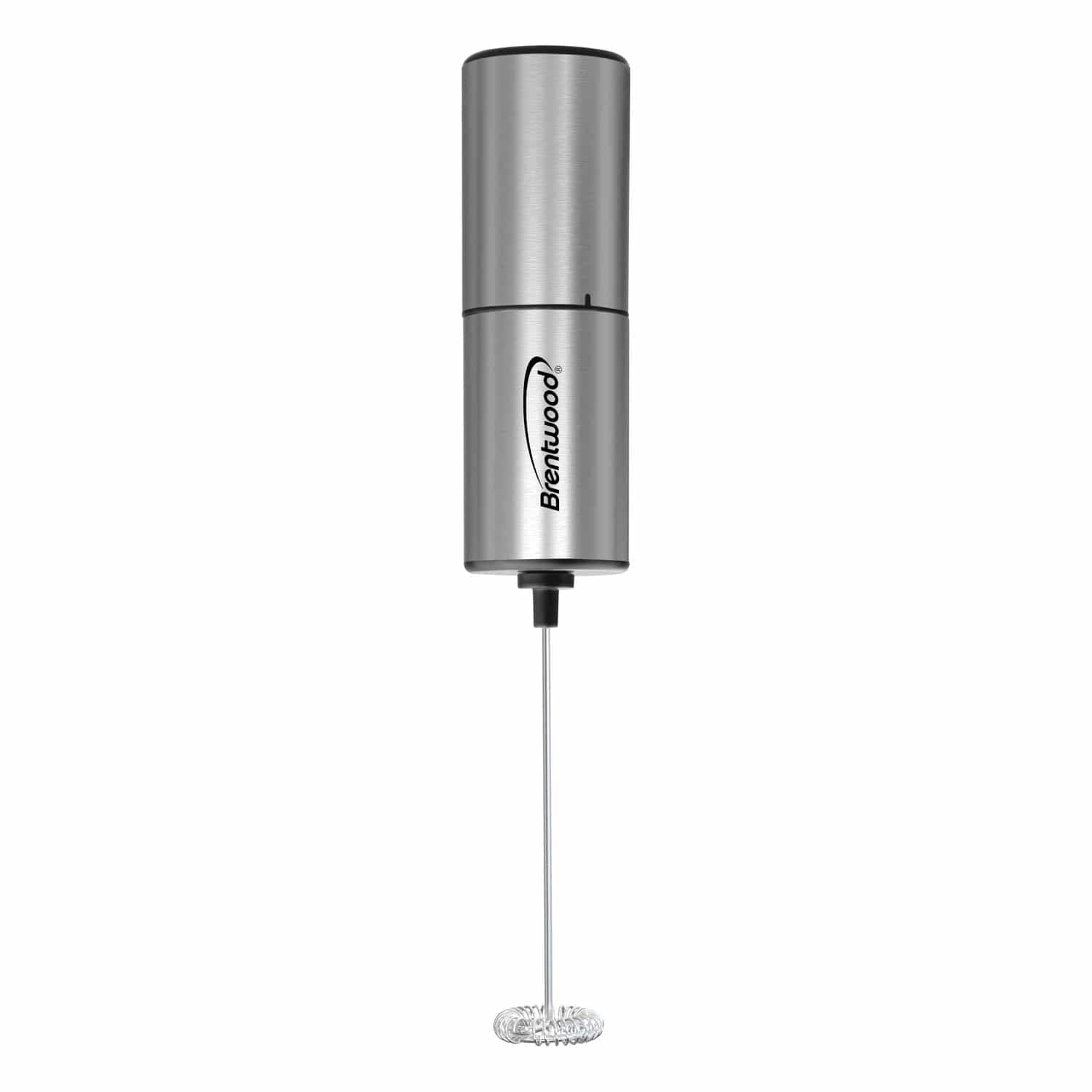 Brentwood 6-Watt Battery-Operated Electric Milk Frother and Drink Mixer with Stainless Steel Whisk