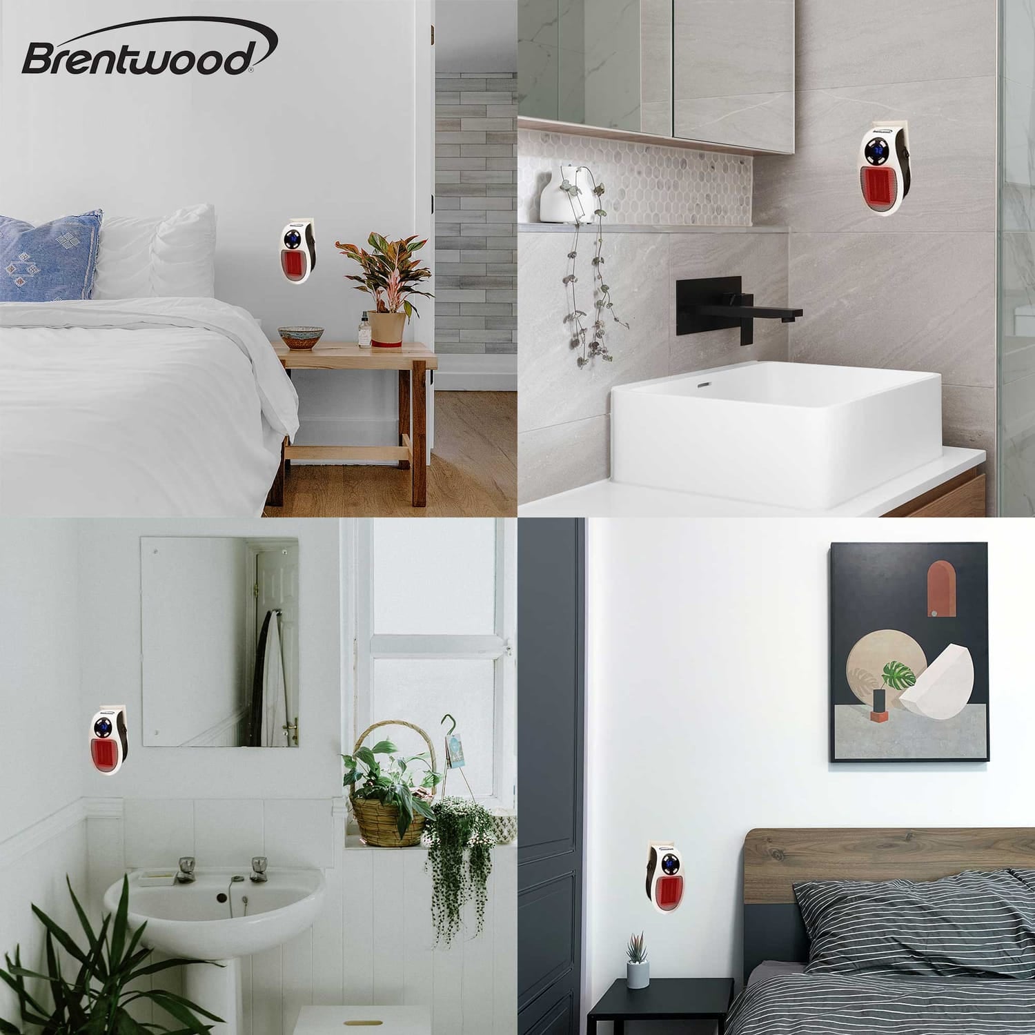 Brentwood 350-Watt Plug-in Wall-Outlet Personal Space Heater