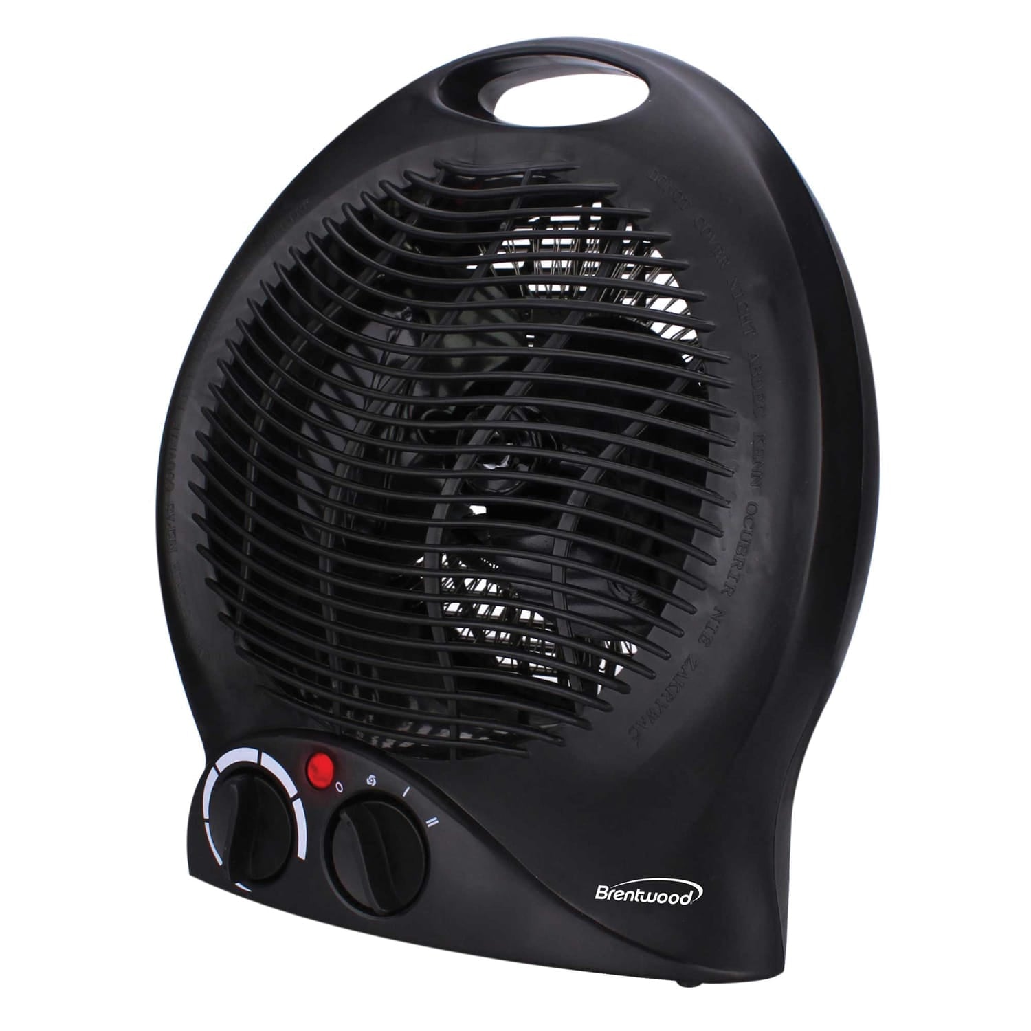 Brentwood H-F301BK 1500-Watt-Max Portable Electric Space Heater and Fan, Black