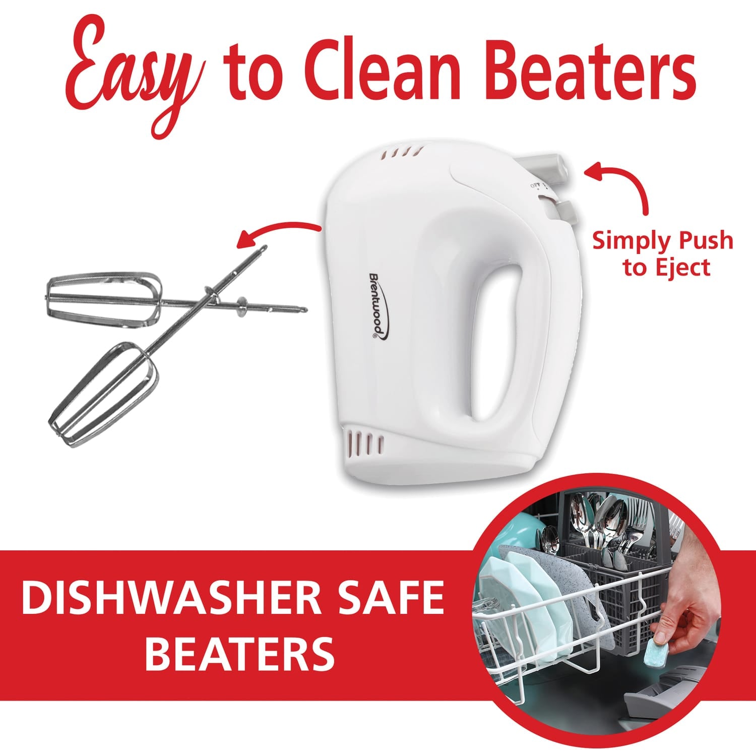 Brentwood 150-Watt 5-Speed Hand Mixer