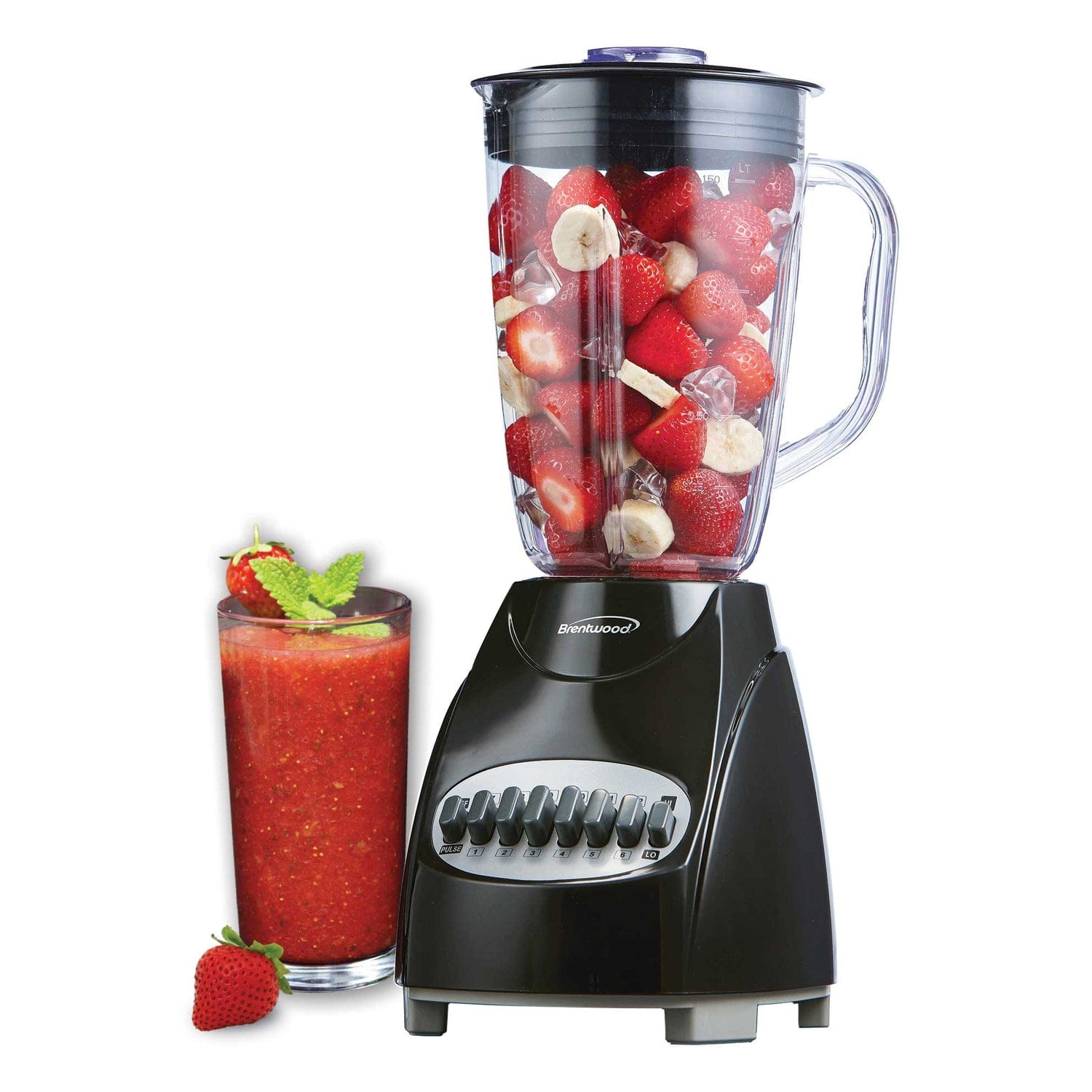 Brentwood 50-Ounce 12-Speed + Pulse Blender, Black