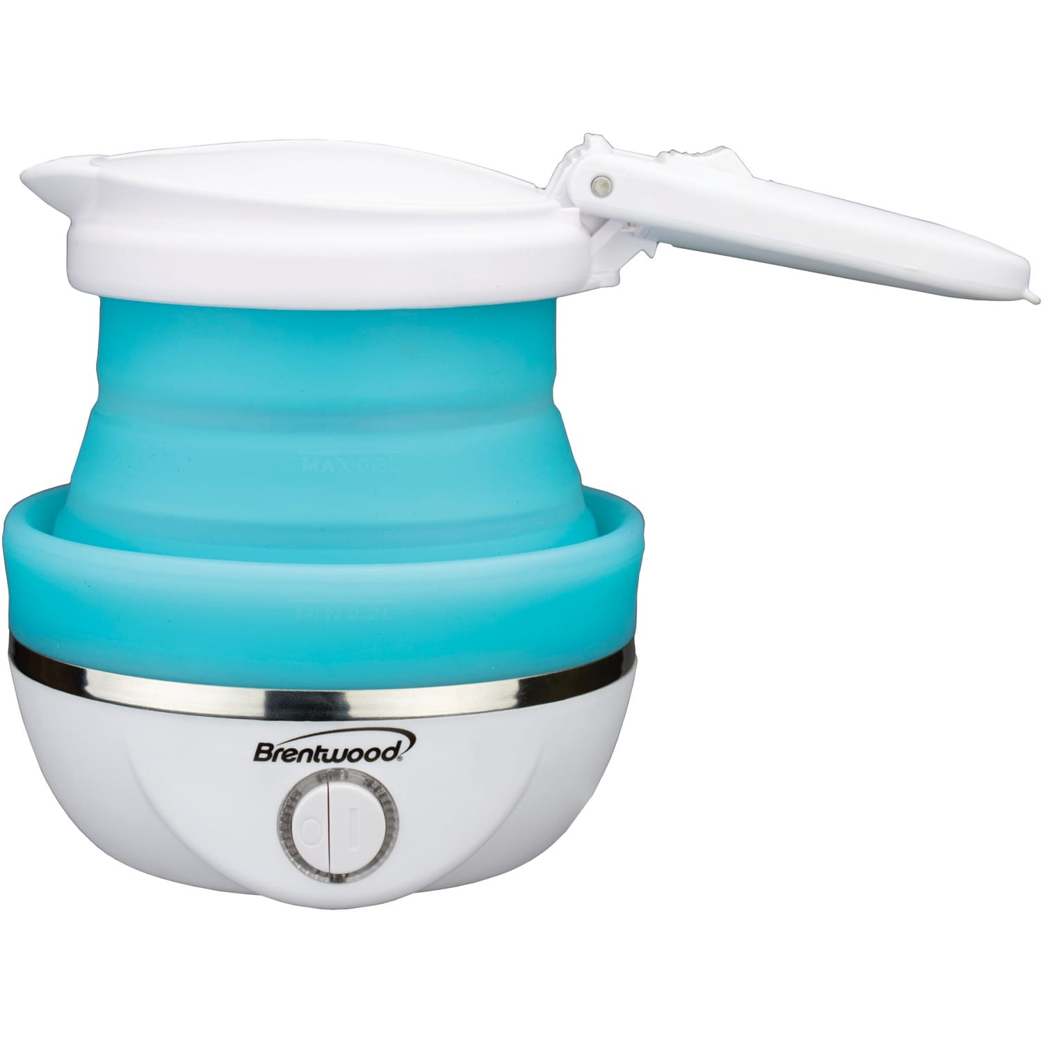 Brentwood .85-Quart Dual-Voltage Collapsible Travel Kettle, Blue