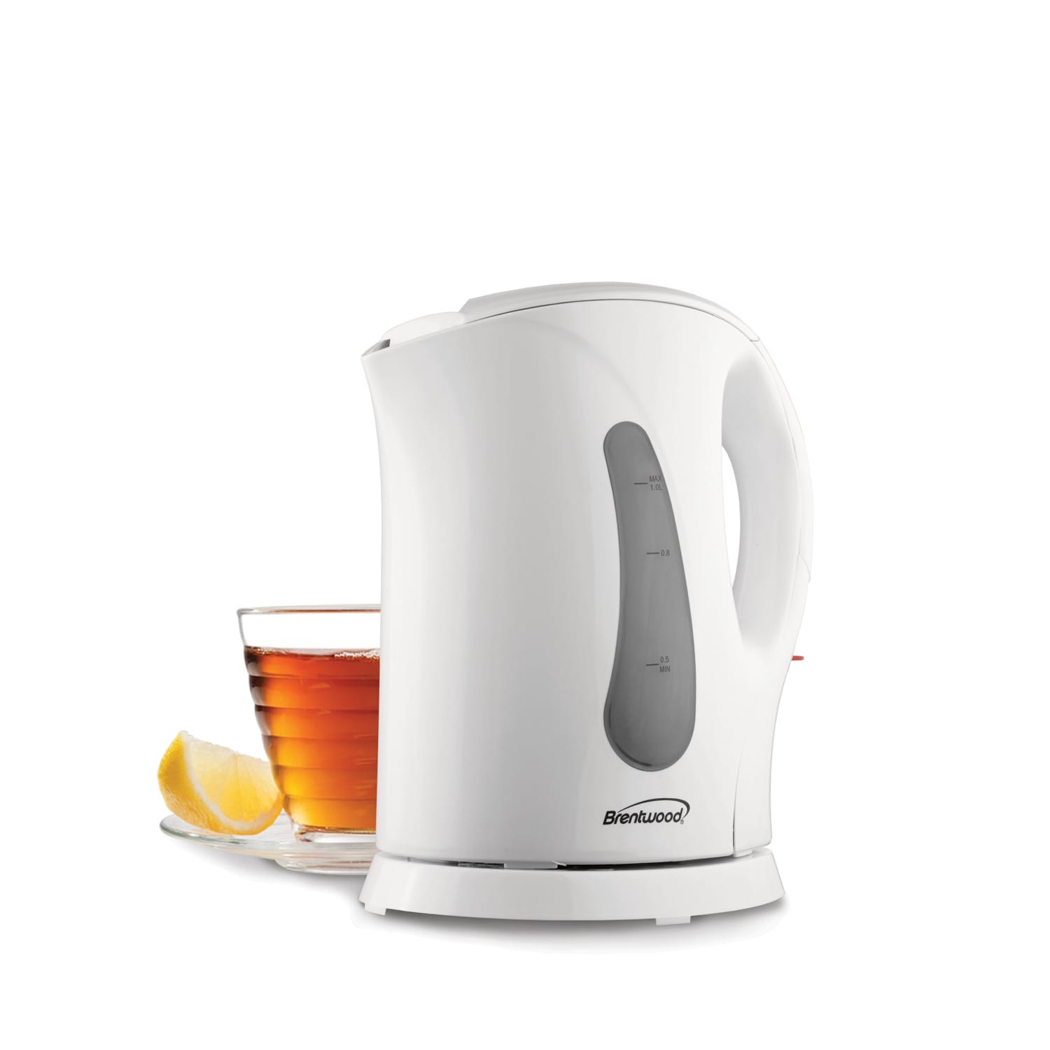 Brentwood BPA-Free 1-Liter Cordless Electric Kettle, White