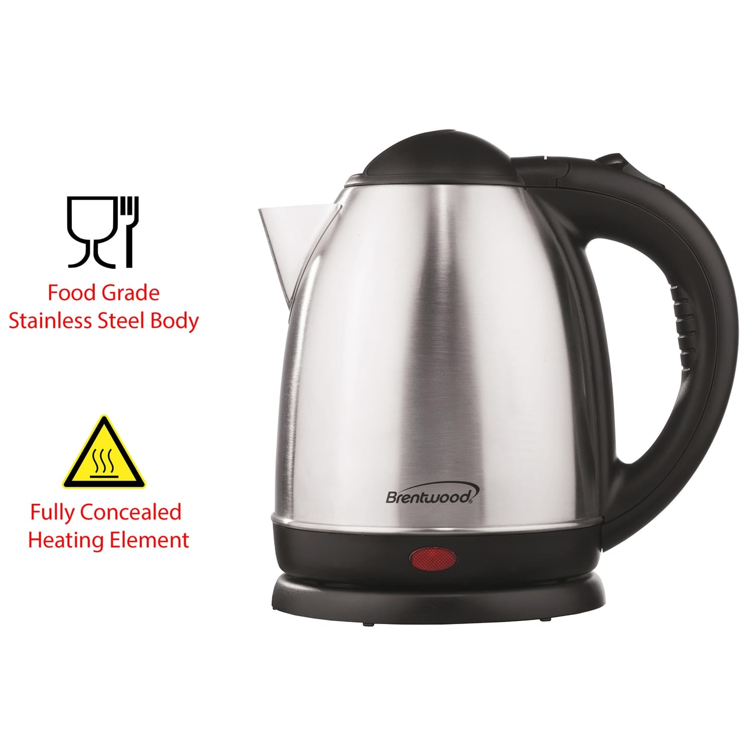 Brentwood 1.5-Liter Stainless Steel Cordless Electric Kettle
