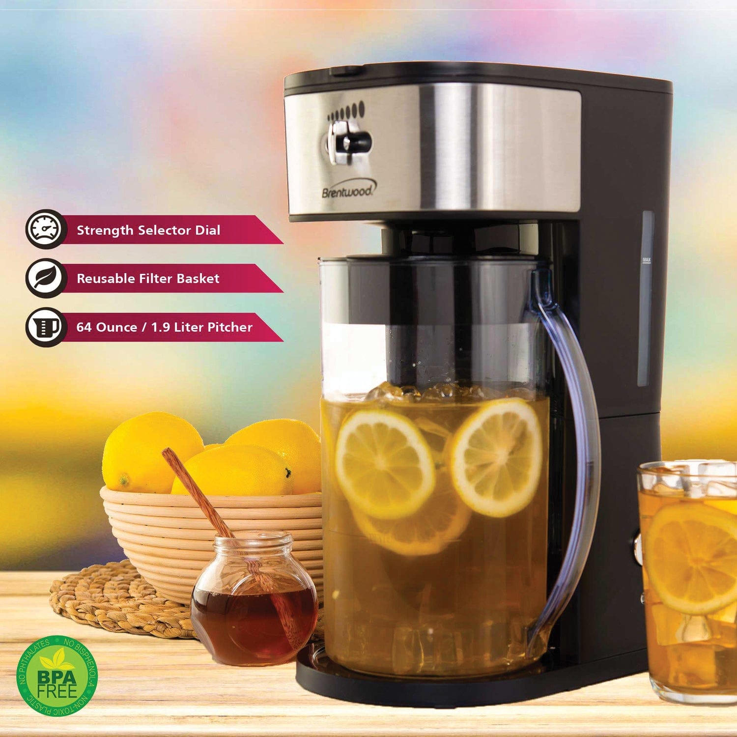 Brentwood Iced Tea and Coffee Maker, Black