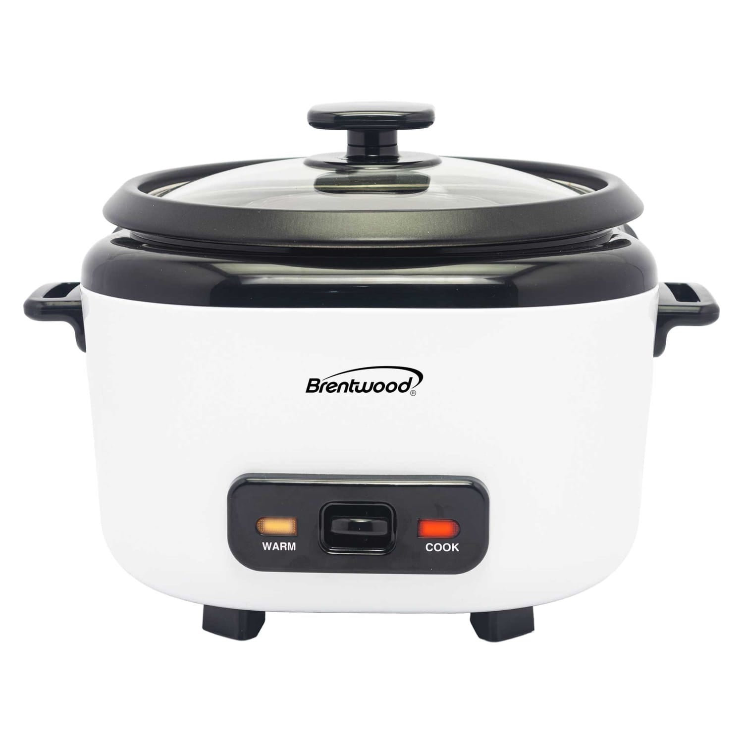 Brentwood 5-Cups Uncooked/10-Cups Cooked Electric Rice Cooker with Measuring Cup and Spatula, White