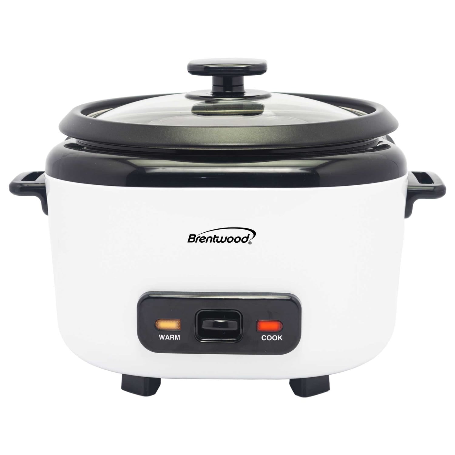 Brentwood 8-Cups Uncooked/16-Cups Cooked Electric Rice Cooker with Measuring Cup and Spatula, White