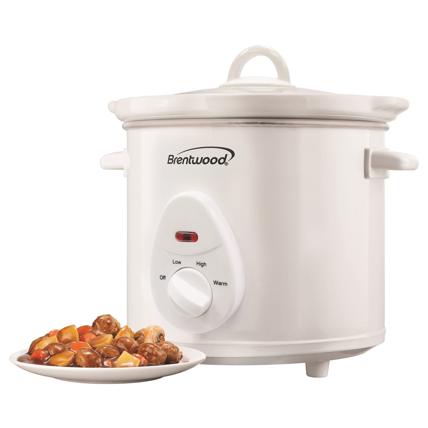 Brentwood 3-Qt. 170-Watt Slow Cooker, White