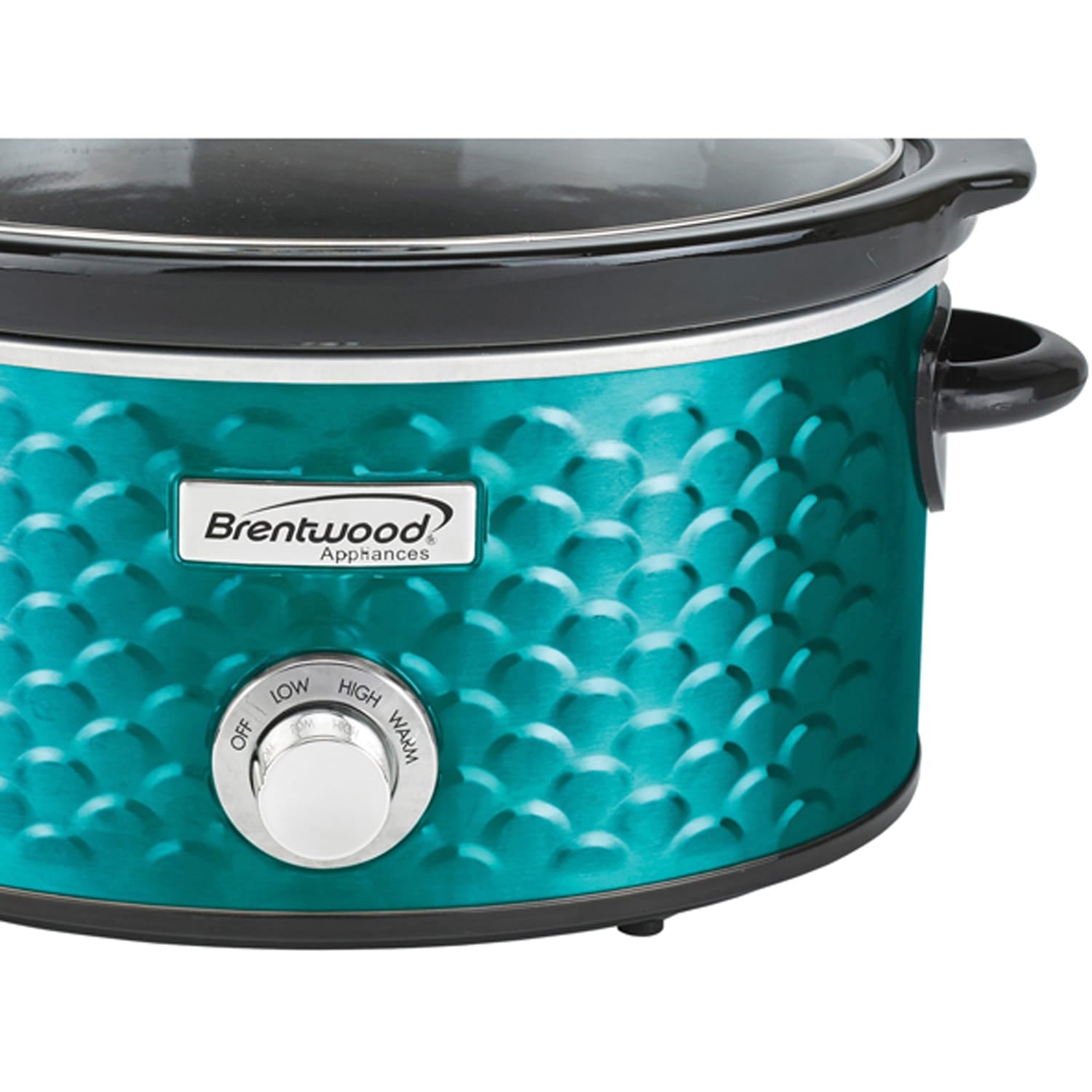 Brentwood 4.5-Quart Scallop Pattern Slow Cooker, Blue