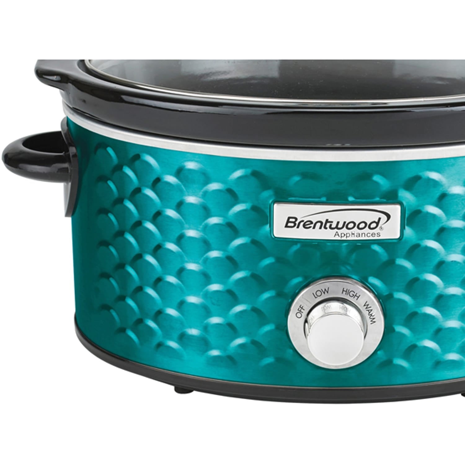 Brentwood 4.5-Quart Scallop Pattern Slow Cooker, Blue