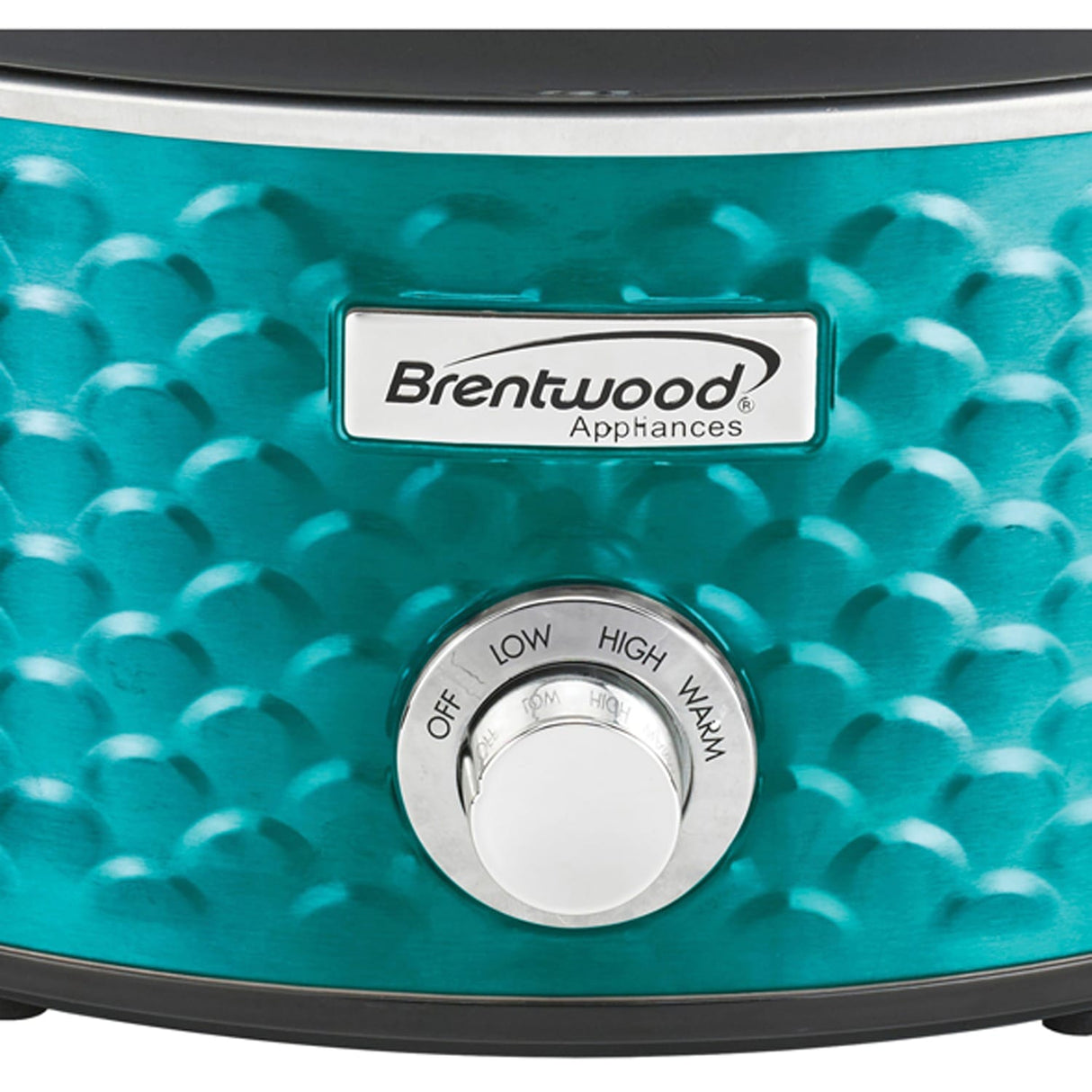 Brentwood 4.5-Quart Scallop Pattern Slow Cooker, Blue