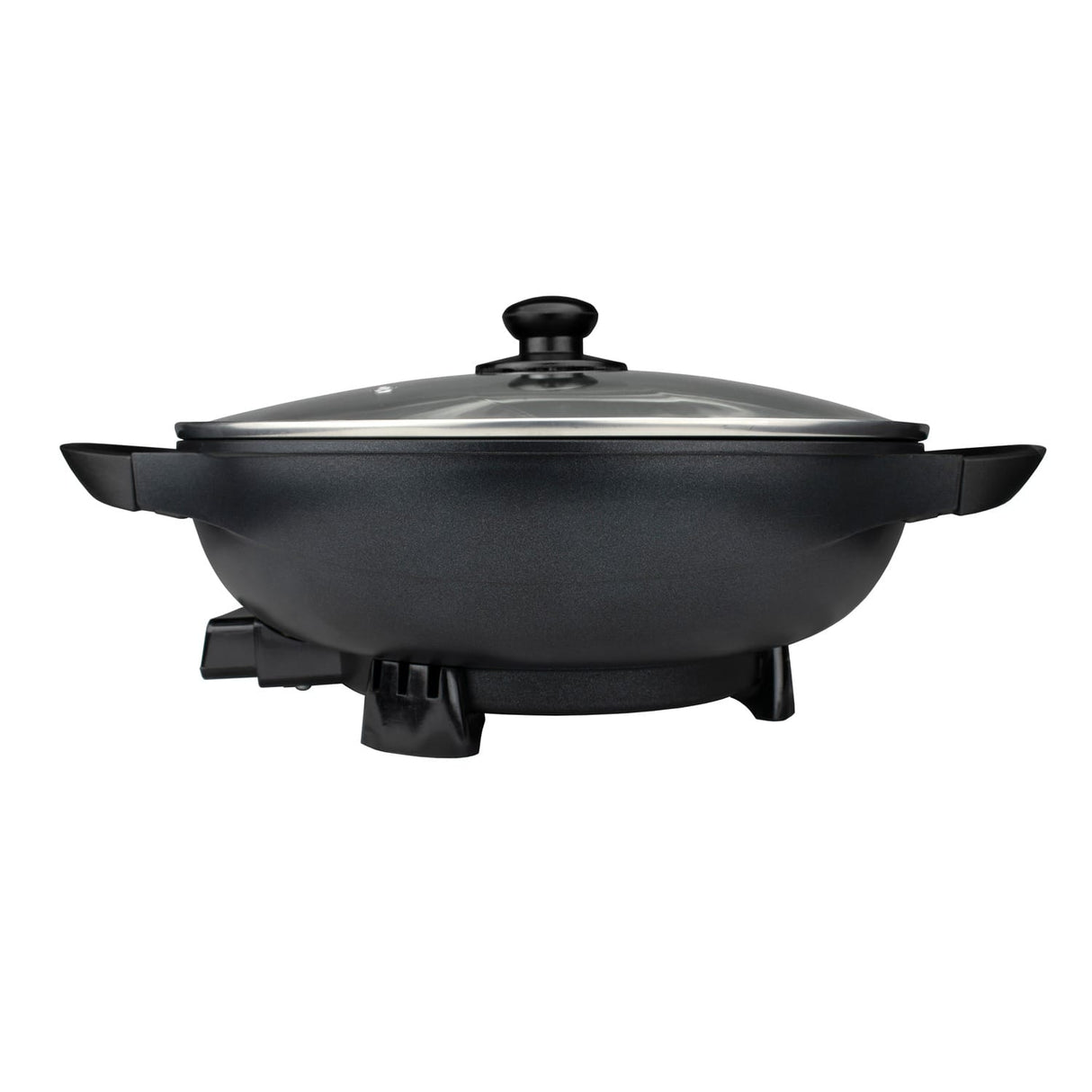 Brentwood 13-Inch Non-Stick Flat-Bottom Electric Wok Skillet with Vented Glass Lid