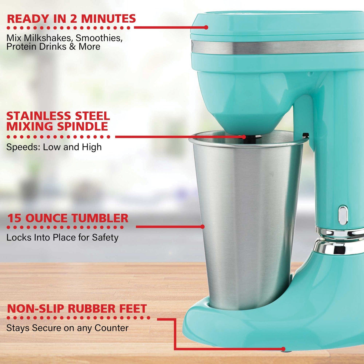 Brentwood 15-Ounce Classic Milkshake Maker