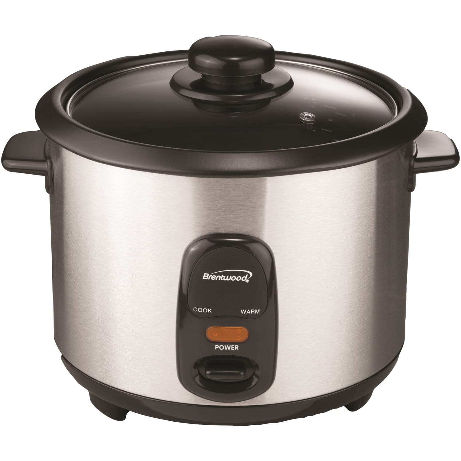 Brentwood 5-Cups Uncooked/10-Cups Cooked Electric Rice Cooker, Stainless Steel