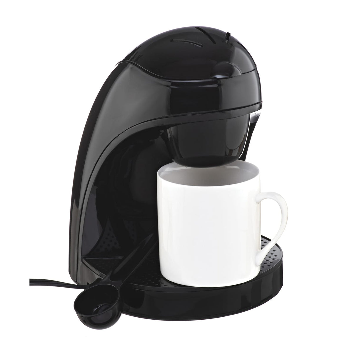 Brentwood Single-Serve Drip Coffee Maker with Ceramic Mug, Black