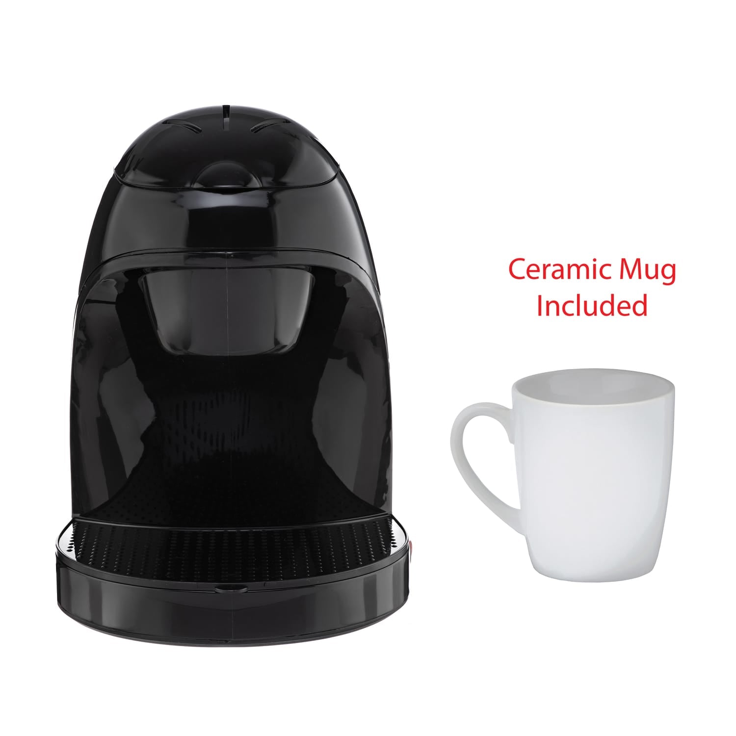 Brentwood Single-Serve Drip Coffee Maker with Ceramic Mug, Black