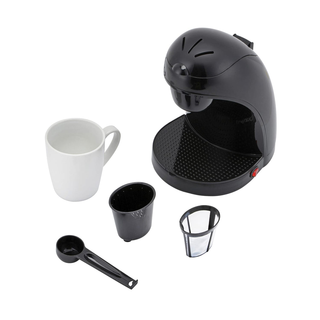 Brentwood Single-Serve Drip Coffee Maker with Ceramic Mug, Black
